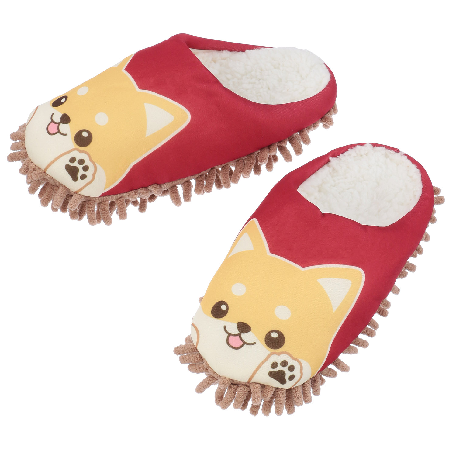 モップ付き 裏ボア ルームシューズ  柴犬【在庫限り】 - 画像2