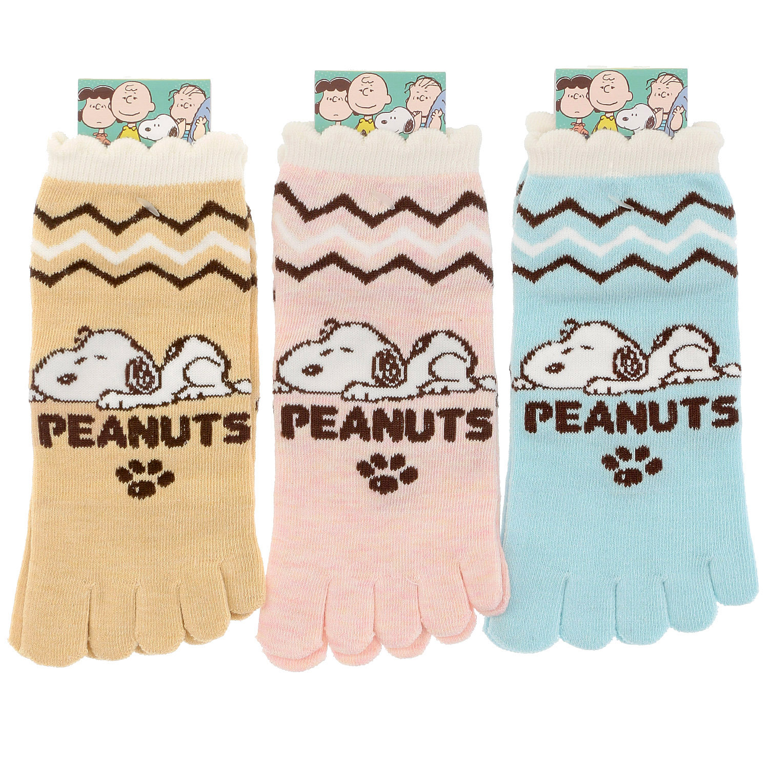 スニーカー丈 5本指 スヌーピー 靴下【在庫限り】