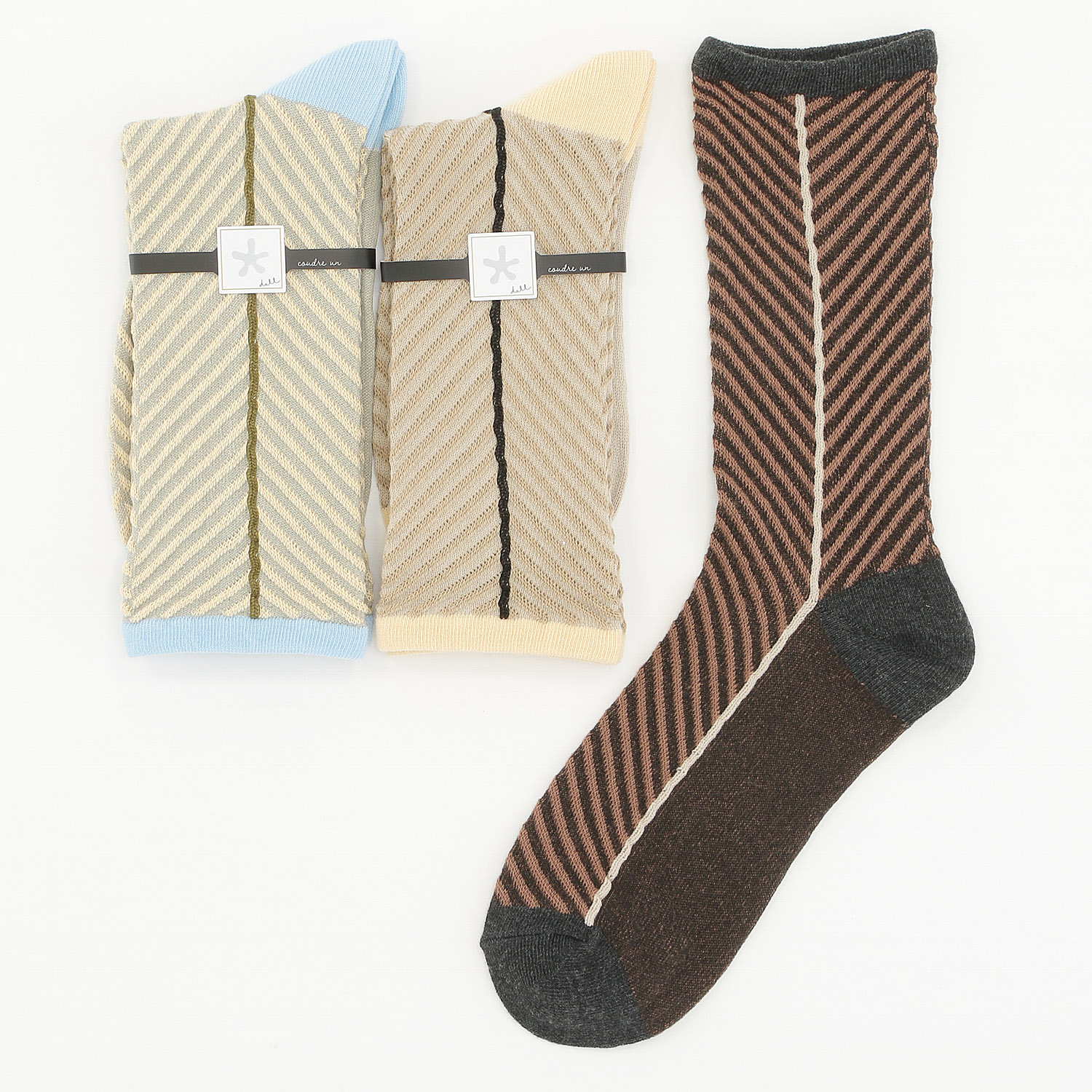 DOLL クルー丈 ヘリンボーン  靴下【在庫限り】