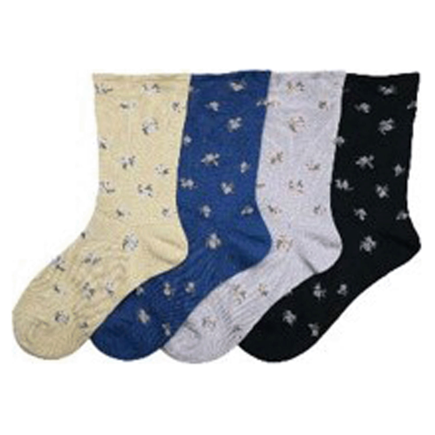 履き口のびーる ゆるのび靴下 小寸（22－24cm） 小花柄 靴下【在庫限り】 - 画像1