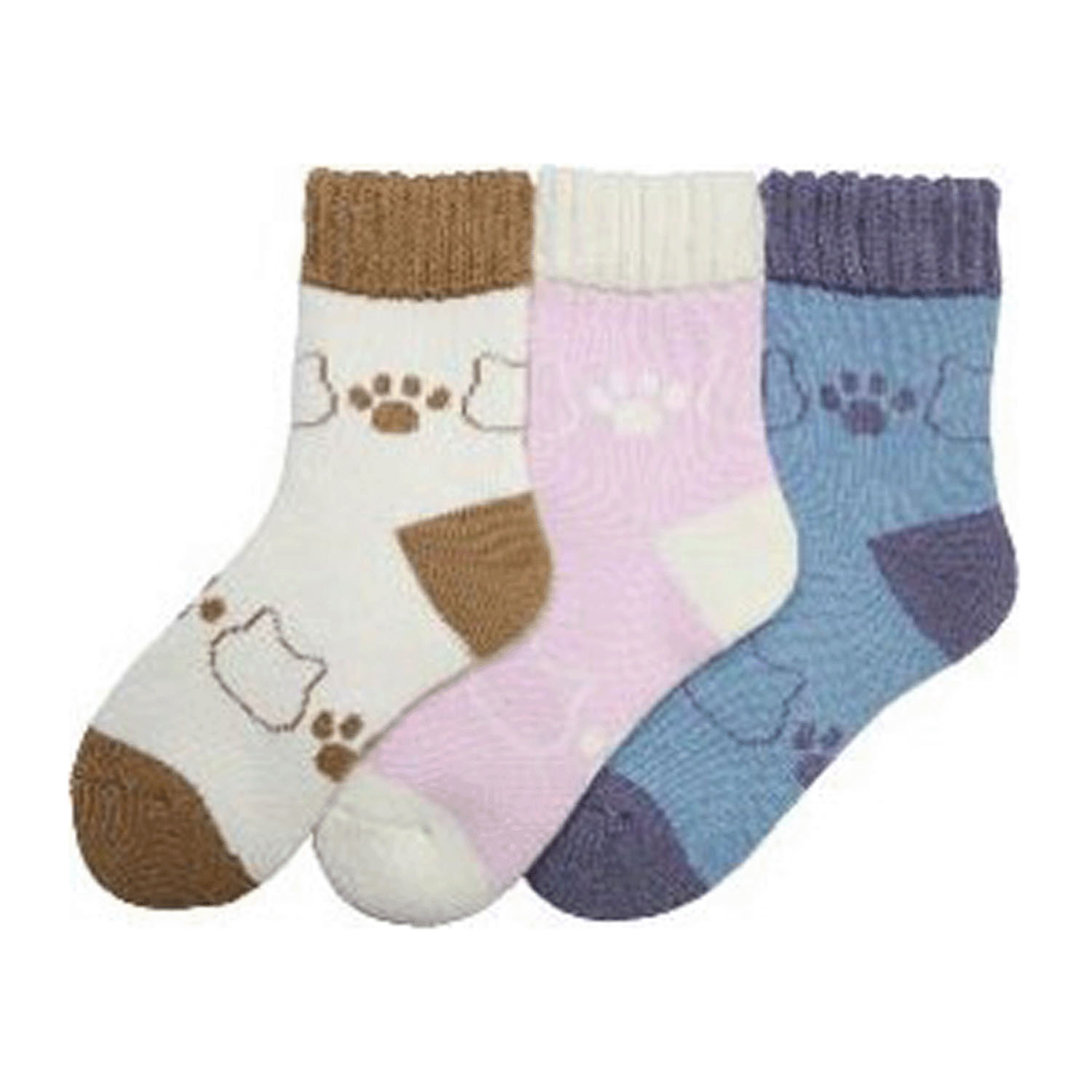 ロークルー  裏起毛 アメリブ ねこ肉球 シルエットルームソックス【在庫限り】