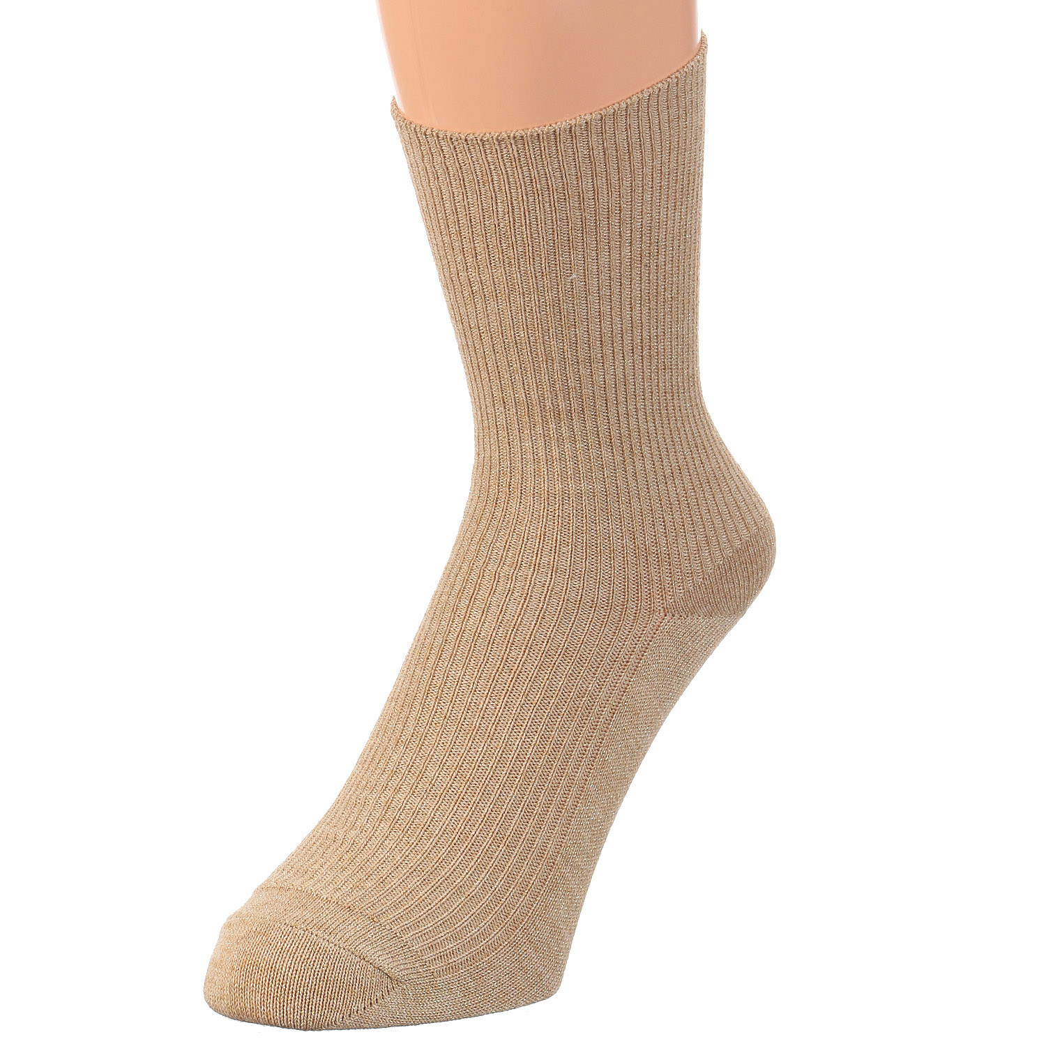 STREAM クルー丈 ウール混 ラメ 1×1リブ 靴下【在庫限り】 - 画像4