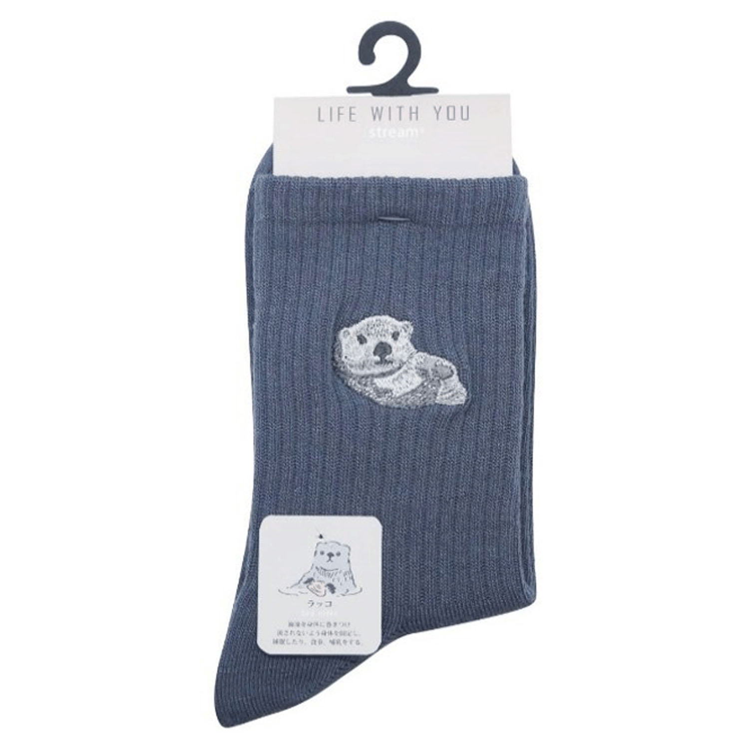 STREAM LIFE WITH YOU クルー丈 動物 刺繍 靴下 - 画像15