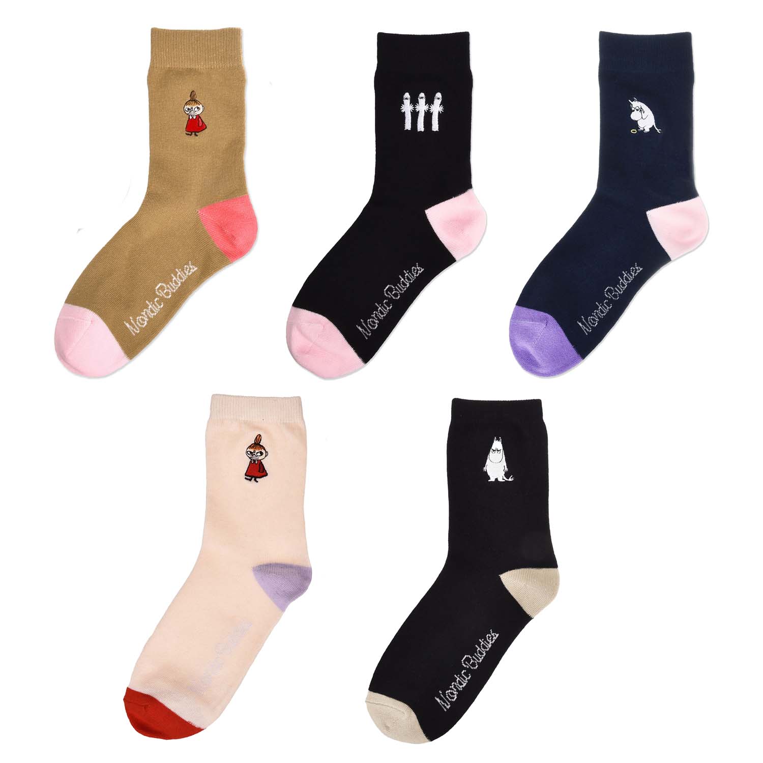 MOOMIN By Nordicbuddies 刺繍ソックス LADIES23－25cm