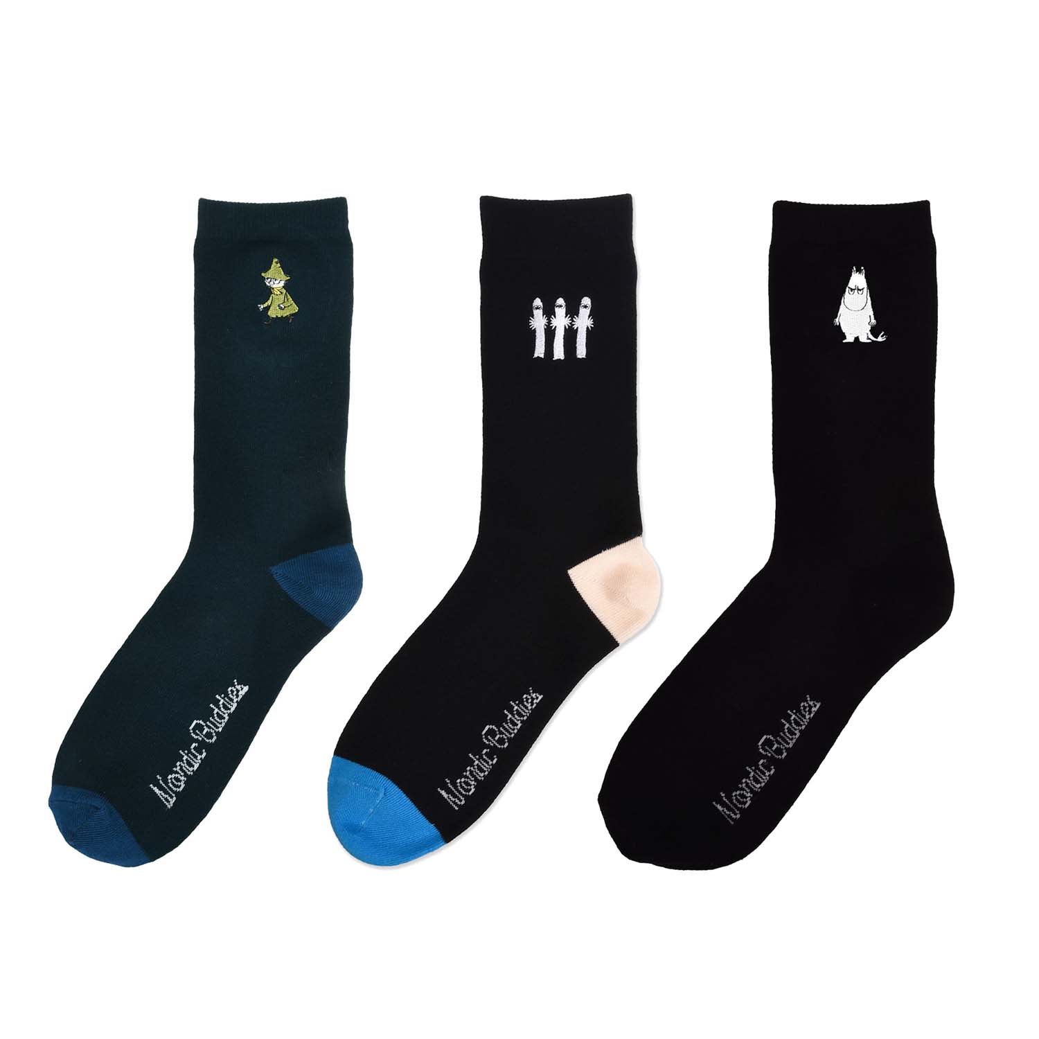 MOOMIN By Nordicbuddies 刺繍ソックス MEN 25－27cm - 画像1