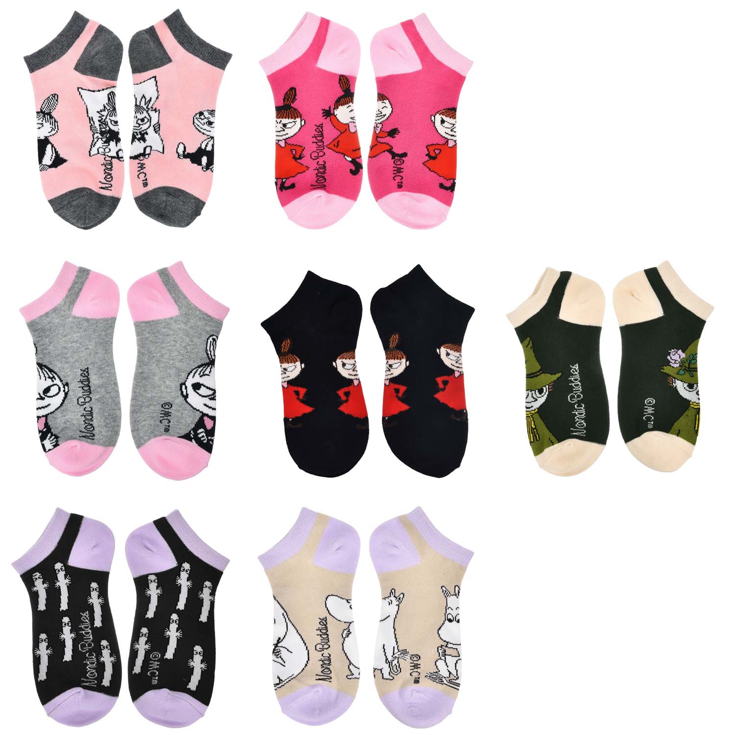 MOOMIN By Nordicbuddies クラシックアンクルソックス LADIES23－25cm - 画像1