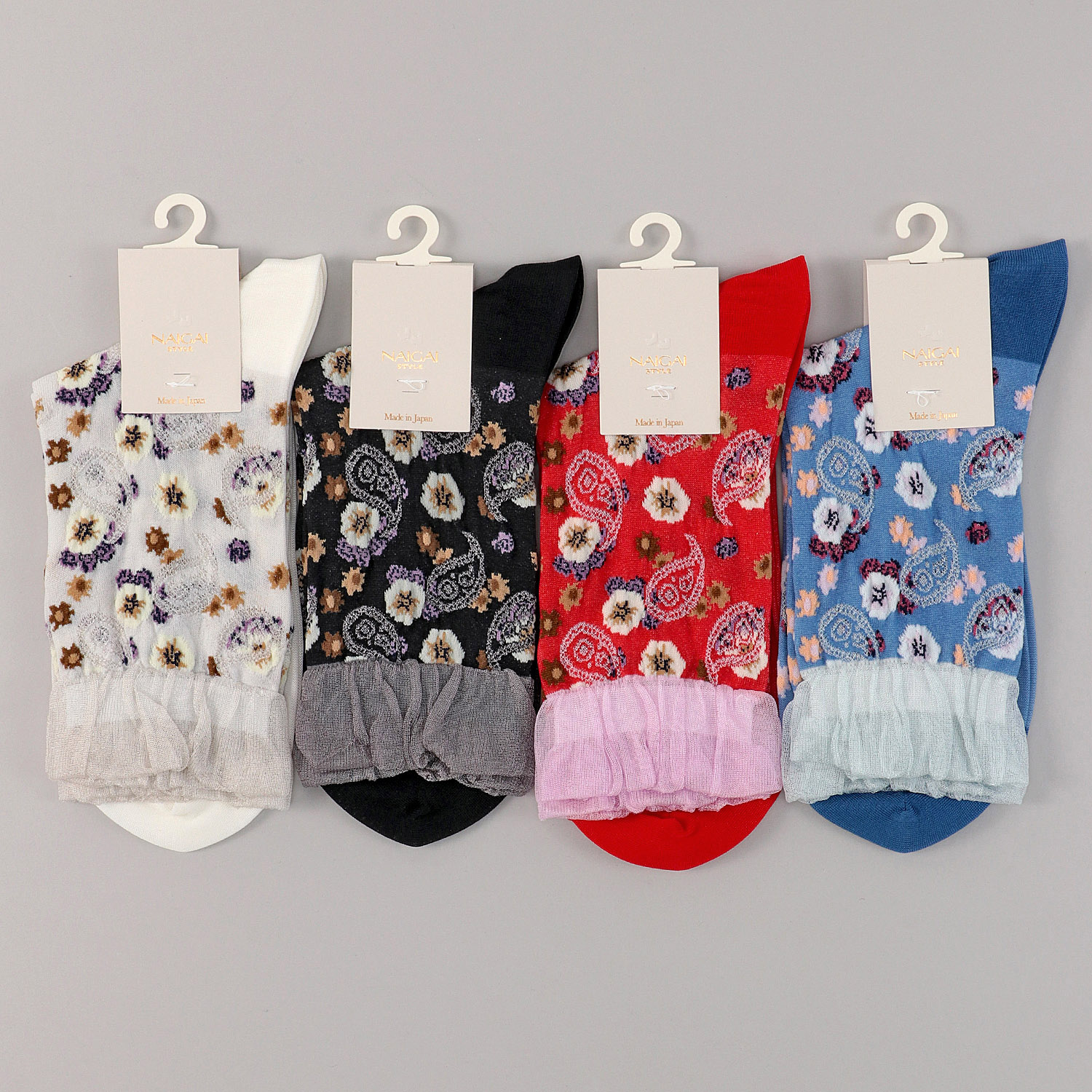 NAIGAI STYLE ペイズリーフラワーフロート クルー丈 - 画像1