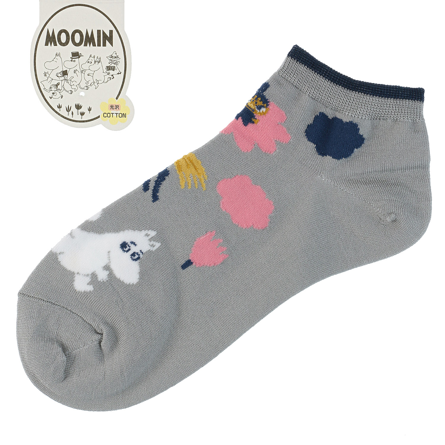 MOOMIN スニーカー丈ソックス 仲間たち総柄【在庫限り】