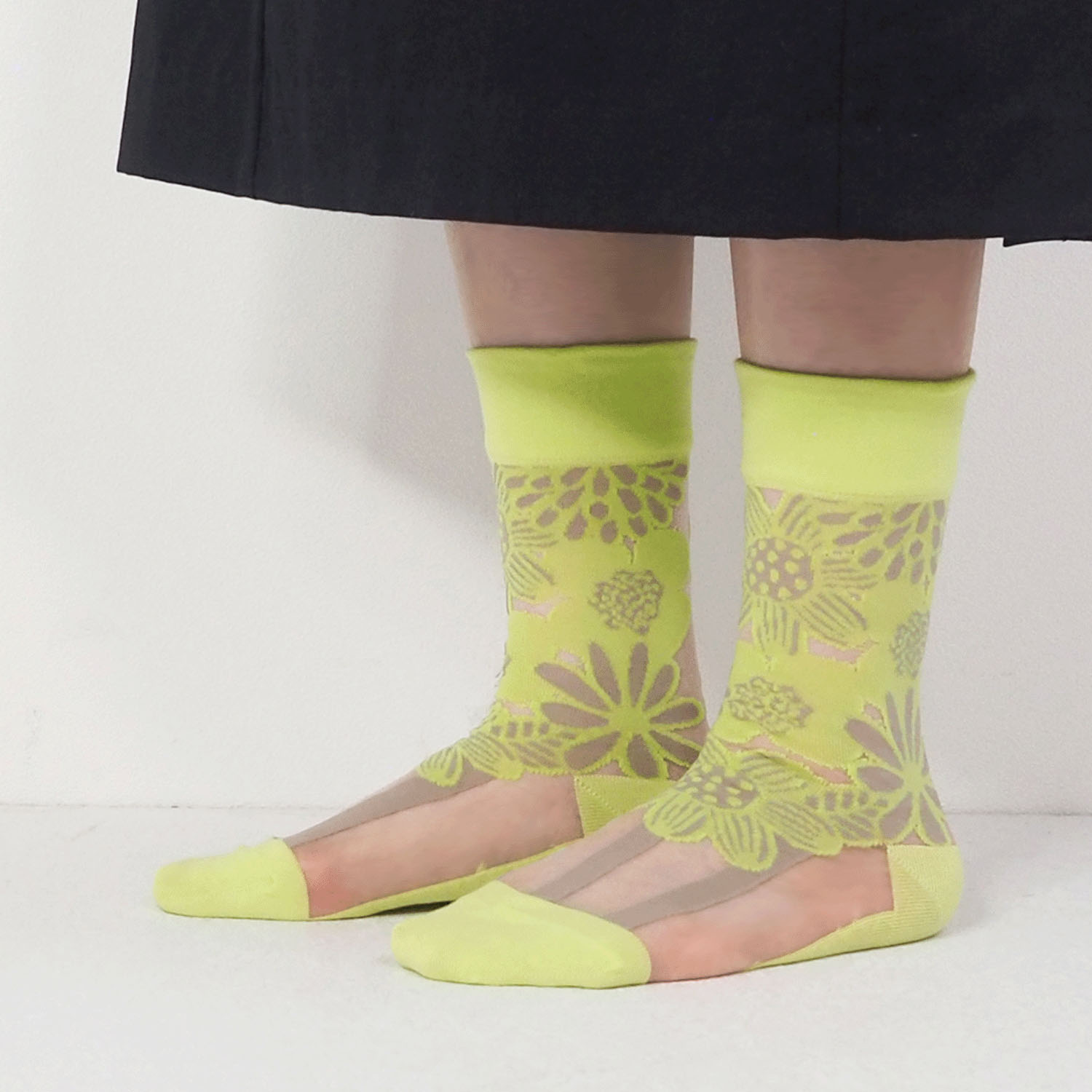 andeotte シースルーソックス FLOWER【在庫限り】 - 画像3