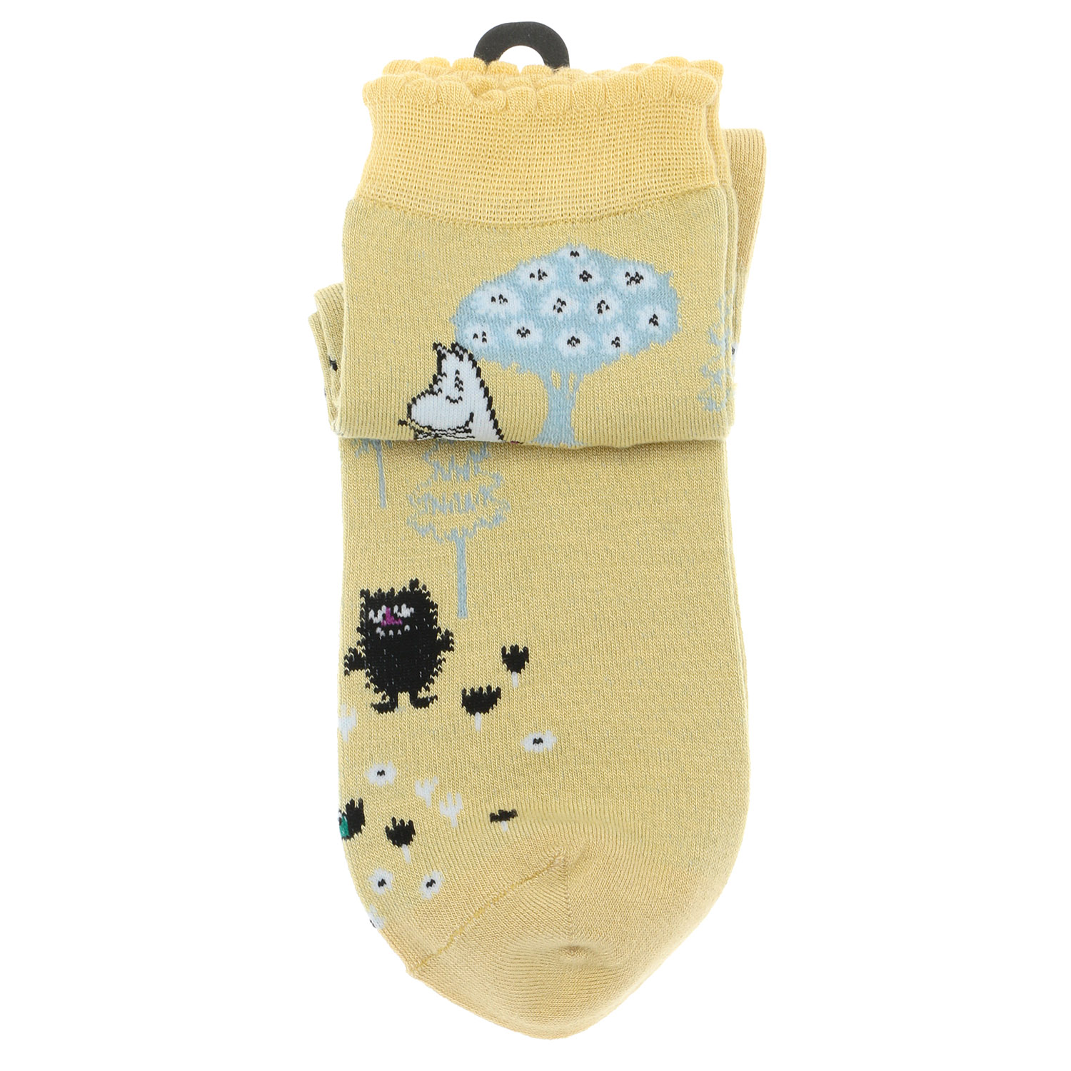 日本製 MOOMINロークルーソックス シルク入り ピクニック柄 - 画像6