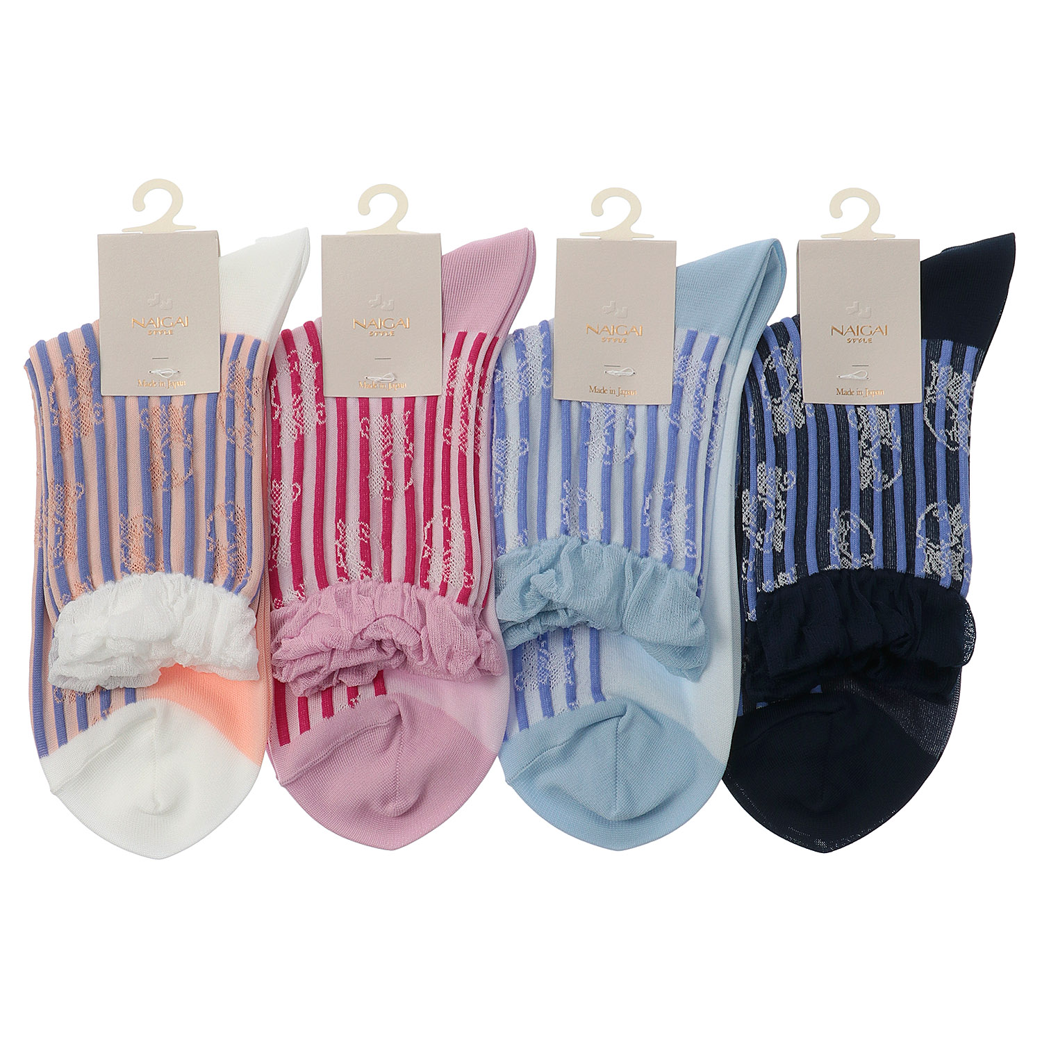 NAIGAI STYLE リングストライプ フロート クルー丈 - 画像1