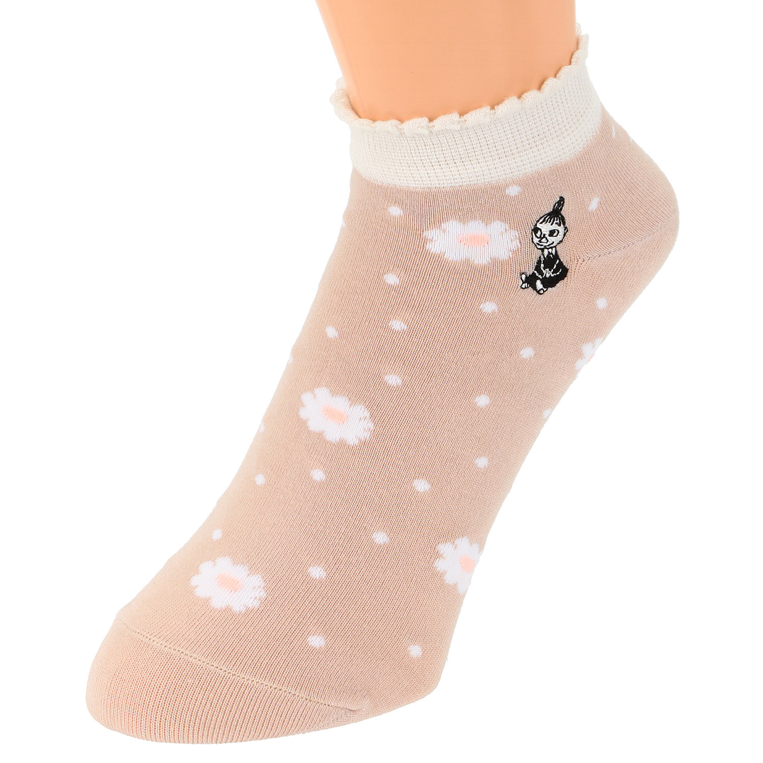 MOOMIN スニーカー丈ソックス 花ドットミイ刺繍 - 画像4