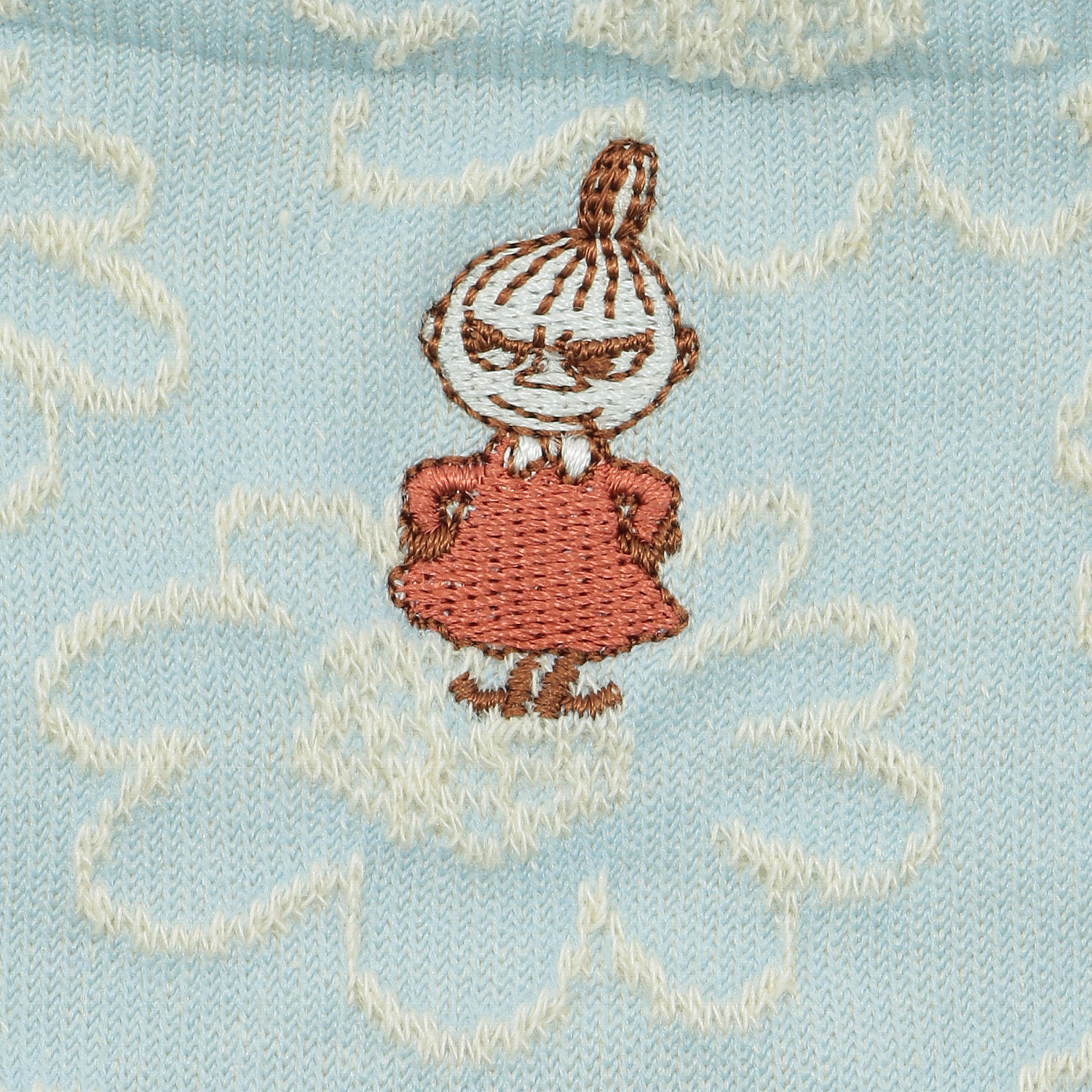 MOOMIN ロークルーソックス シルク入ビッグフラワー ミイ刺繍【在庫限り】 - 画像6
