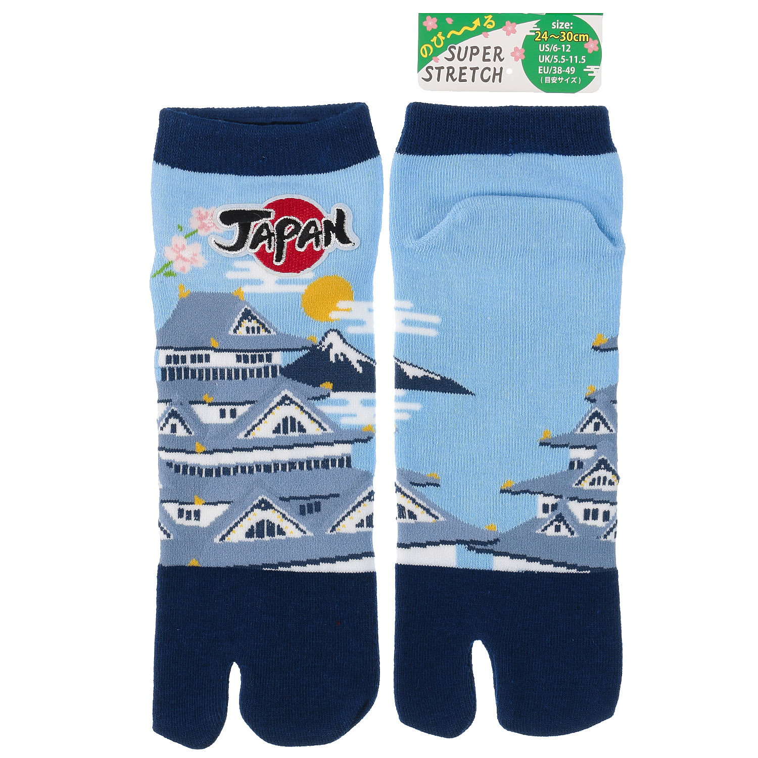 新柄9柄追加！【大寸】JAPANESE SOUVENIR SOCKS のびのびストレッチ足袋 スニーカー丈24－30 cm - 画像16