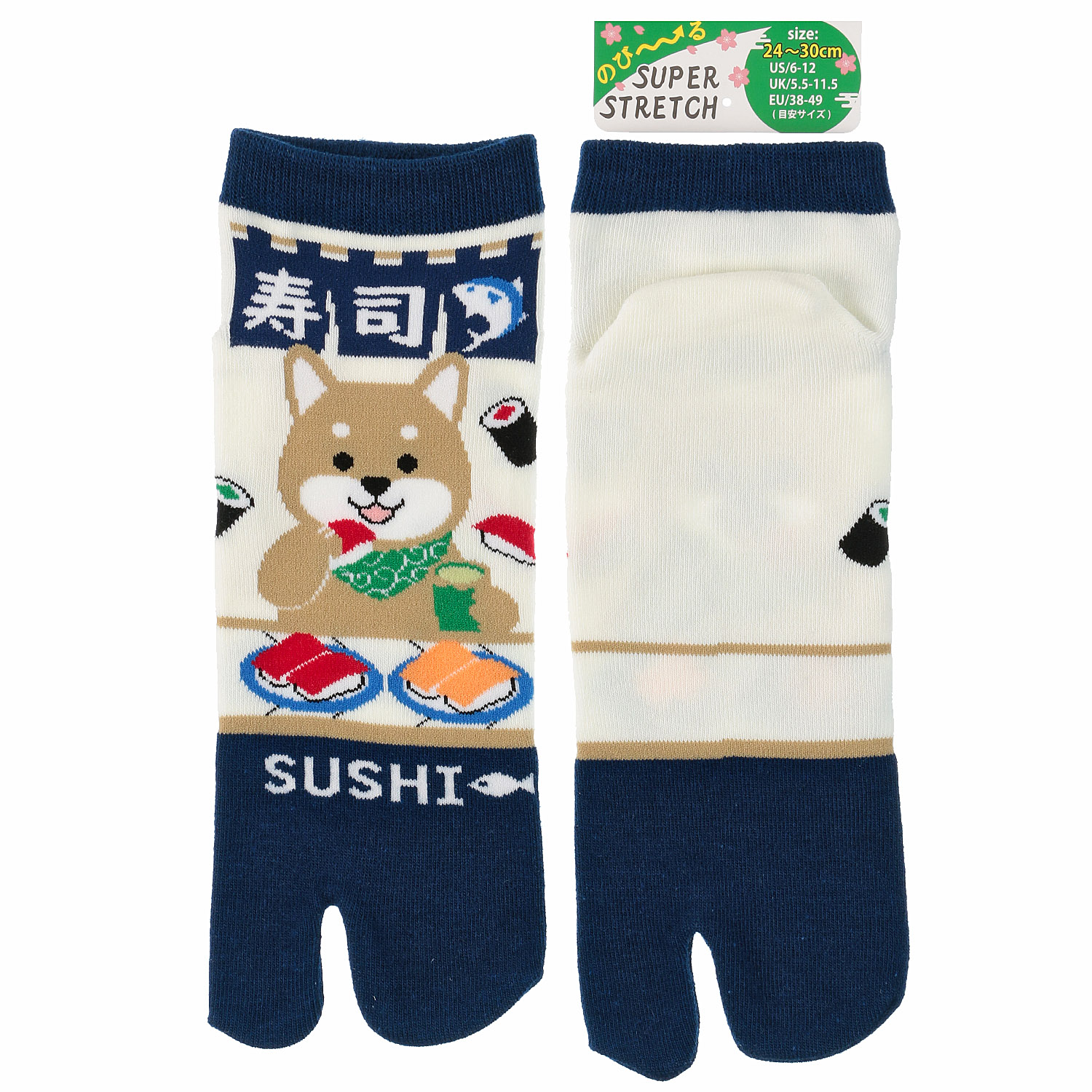 新柄9柄追加！【大寸】JAPANESE SOUVENIR SOCKS のびのびストレッチ足袋 スニーカー丈24－30 cm - 画像17