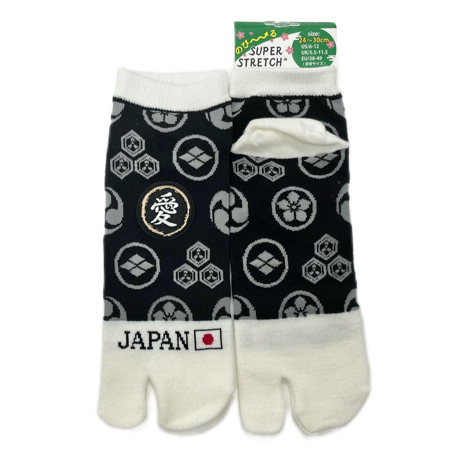 新柄9柄追加！【大寸】JAPANESE SOUVENIR SOCKS のびのびストレッチ足袋 スニーカー丈24－30 cm - 画像6
