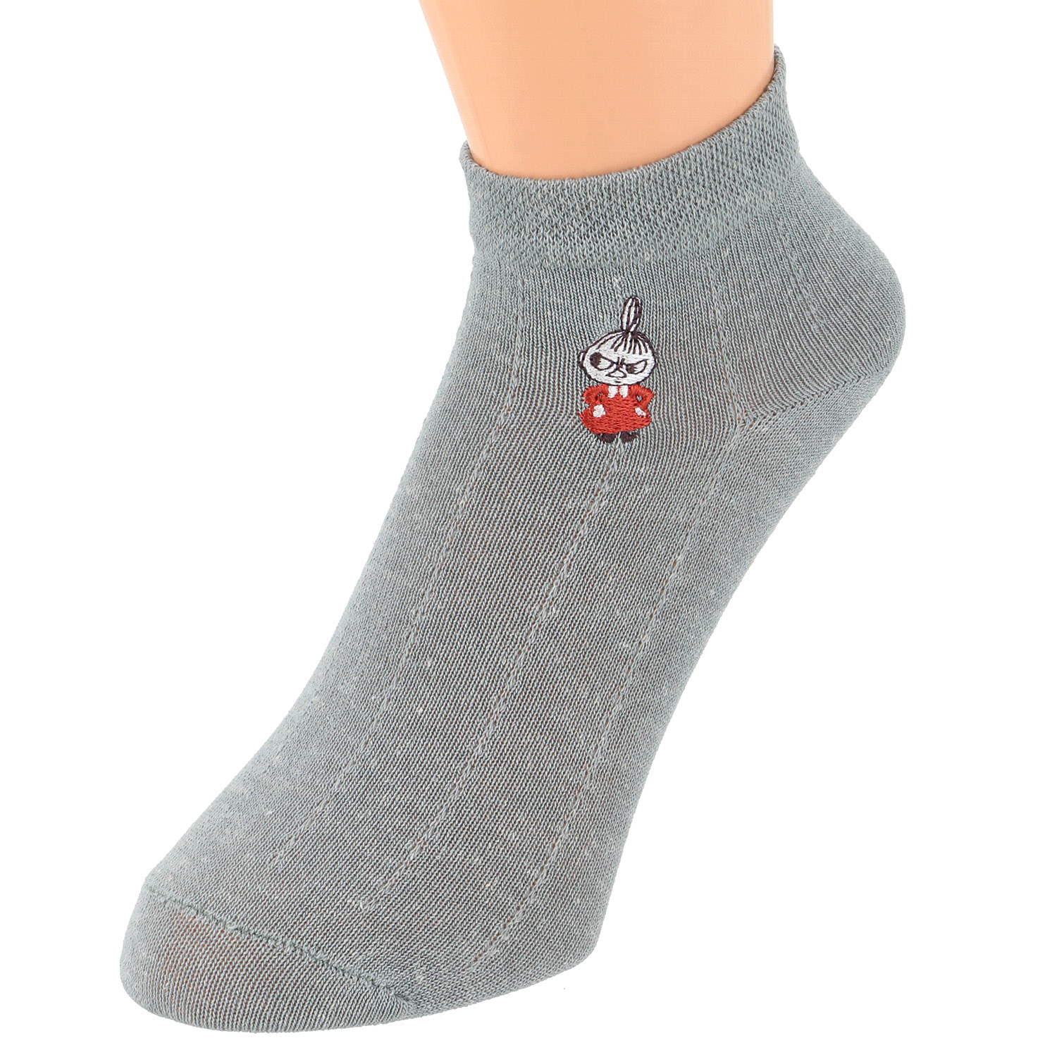 MOOMIN スニーカー丈ソックス 麻入り タックストライプ - 画像5