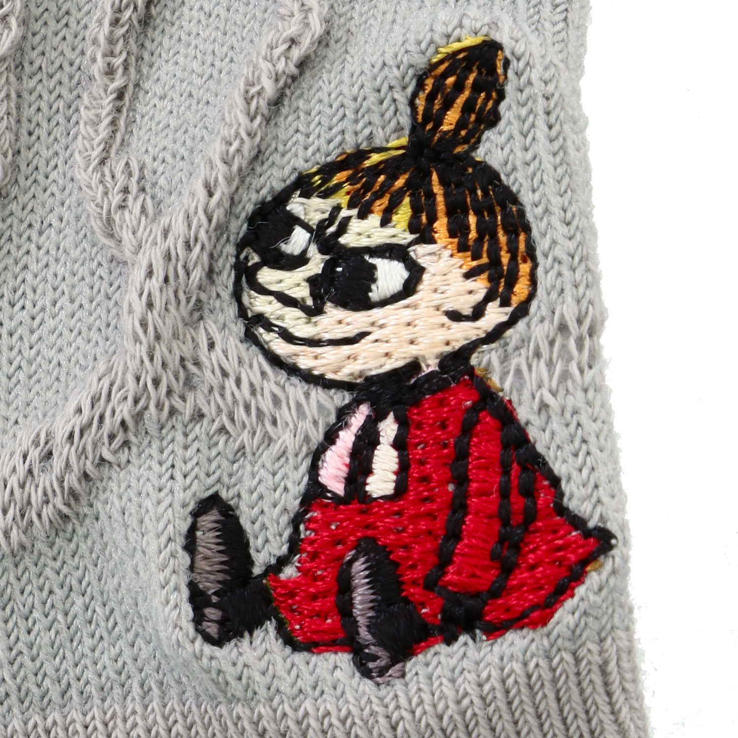 MOOMIN ロークルーソックス 逆スパ クルクルミイ刺繍 - 画像4