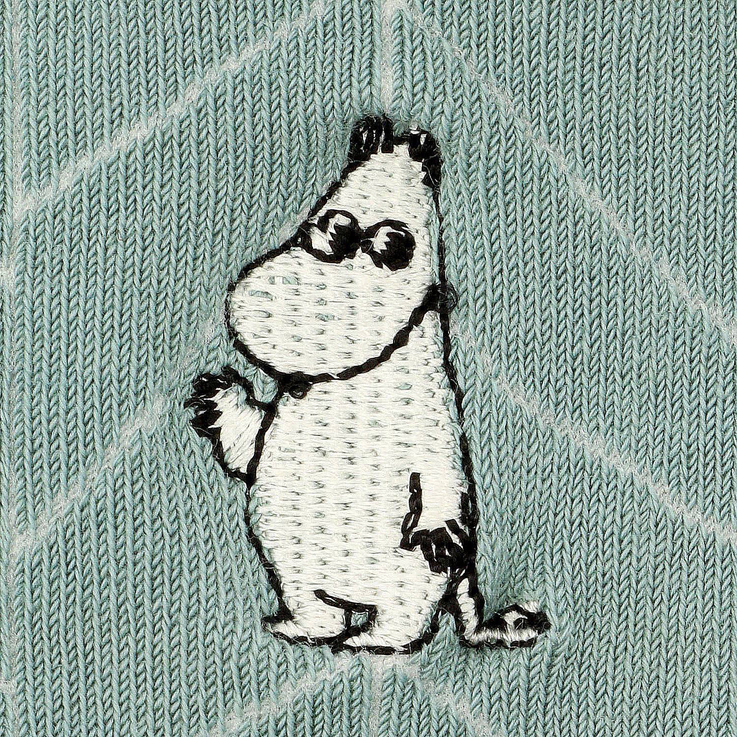 MOOMIN ロークルーソックス 枝柄ムーミン刺繍 - 画像7