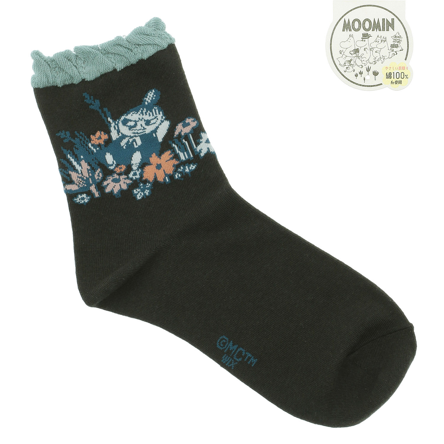 MOOMIN ロークルーソックス トップフリル寝ころびミイ【在庫限り】 - 画像4