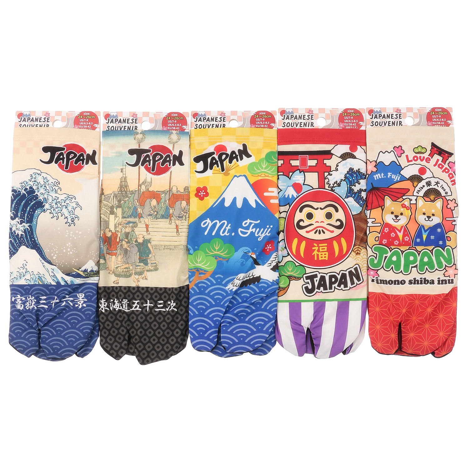 JAPANESE SOUVENIR SOCKS プリント足袋 ロークルー丈