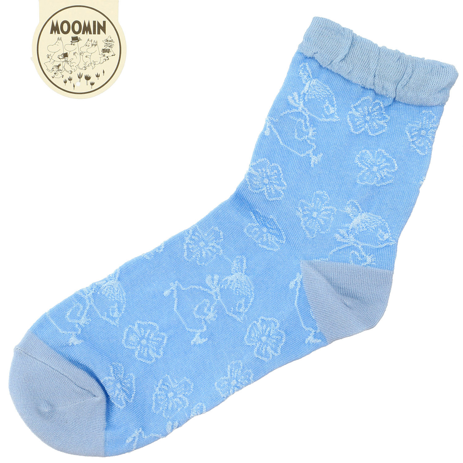MOOMIN ロークルーソックス ミイとお花柄 逆スパ【在庫限り】 - 画像3