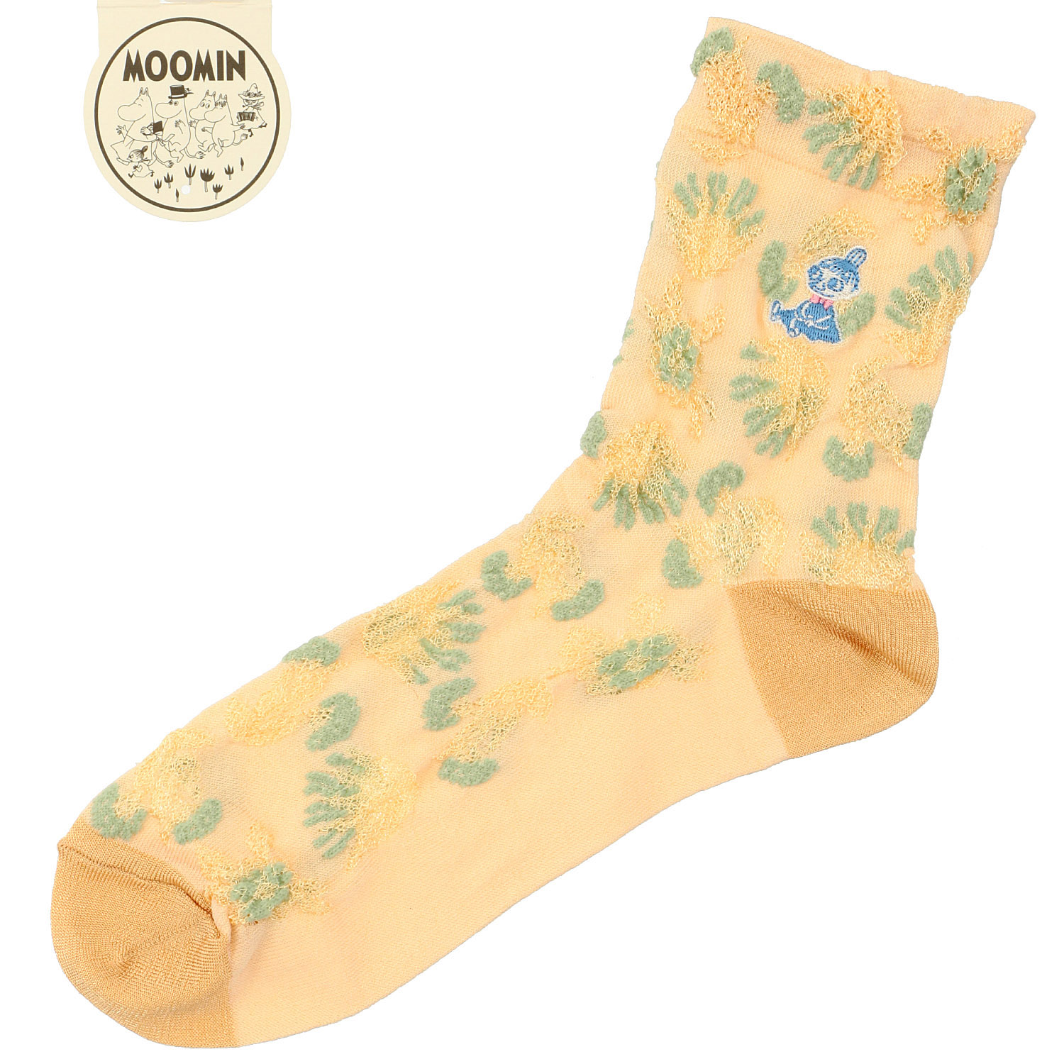 MOOMIN ロークルーソックス 花柄ミイ刺繍 - 画像6