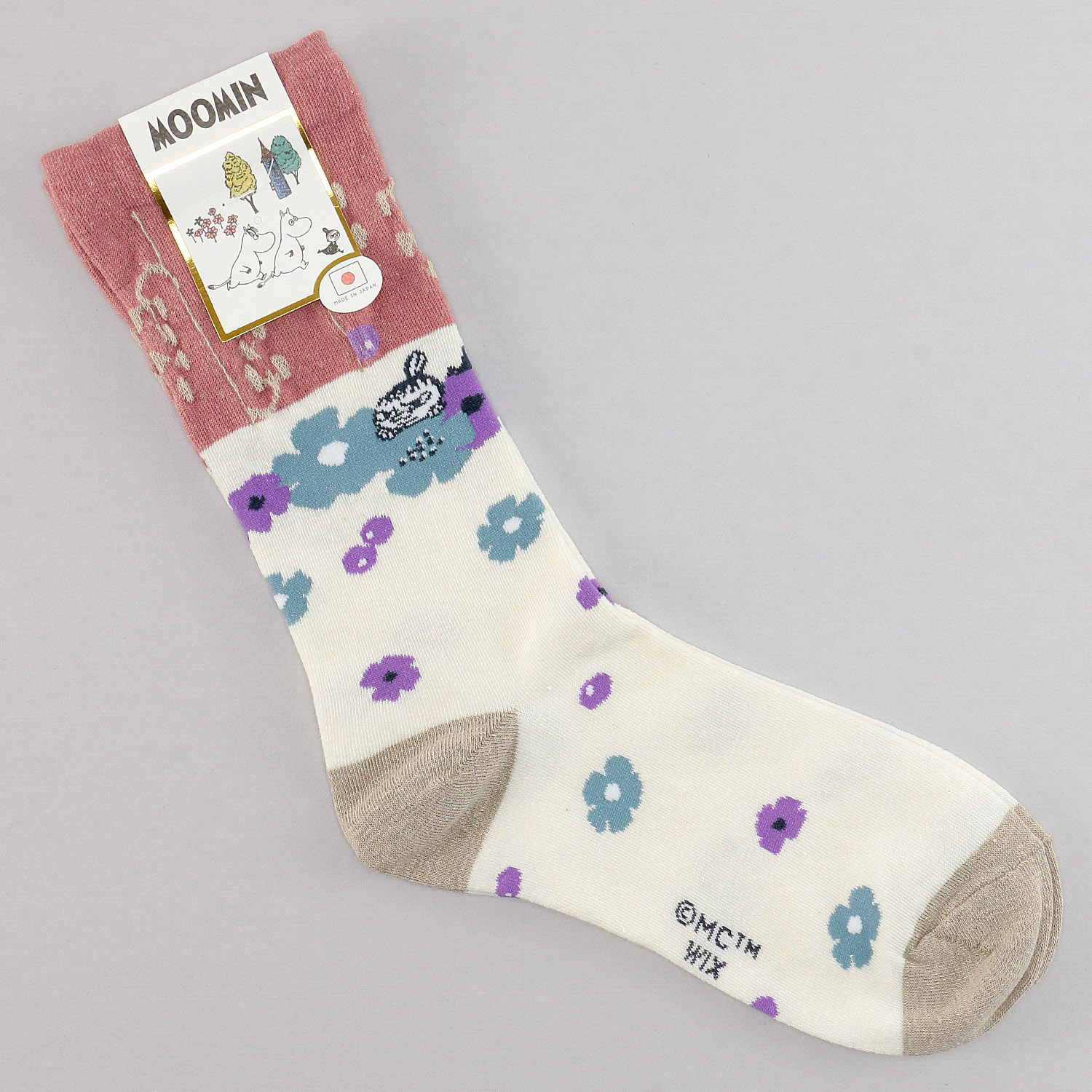 日本製 MOOMINクルーソックス 逆スパミイ花柄【在庫限り】 - 画像2