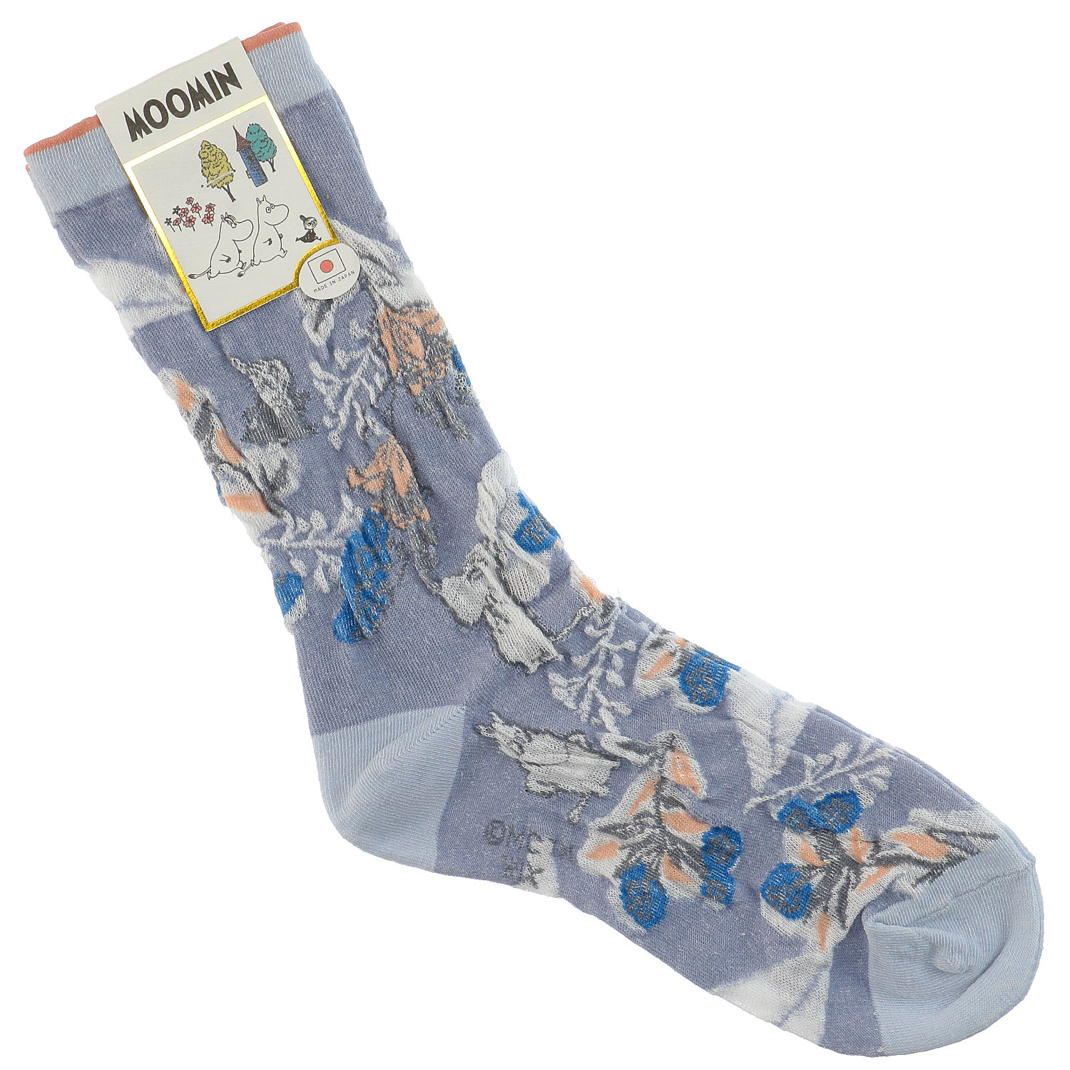 日本製 MOOMINクルーソックス 逆スパミイ植物柄【在庫限り】 - 画像3