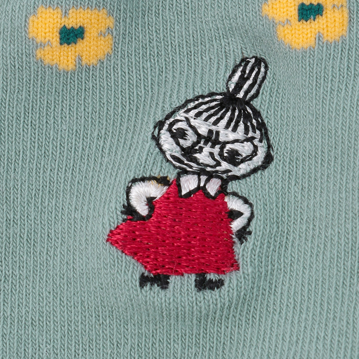 MOOMIN ロークルーソックス 小花柄ミイ刺繍【在庫限り】 - 画像6
