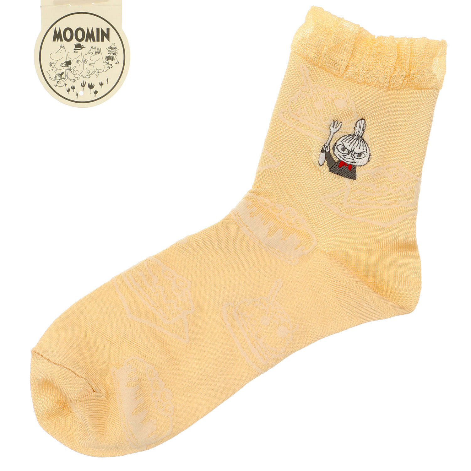 MOOMIN ロークルーソックス ケーキ柄 ミイ刺繍 - 画像5