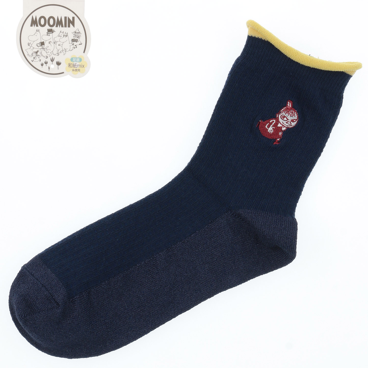 MOOMIN ロークルーソックス サーマル風ミイ刺繍 - 画像5