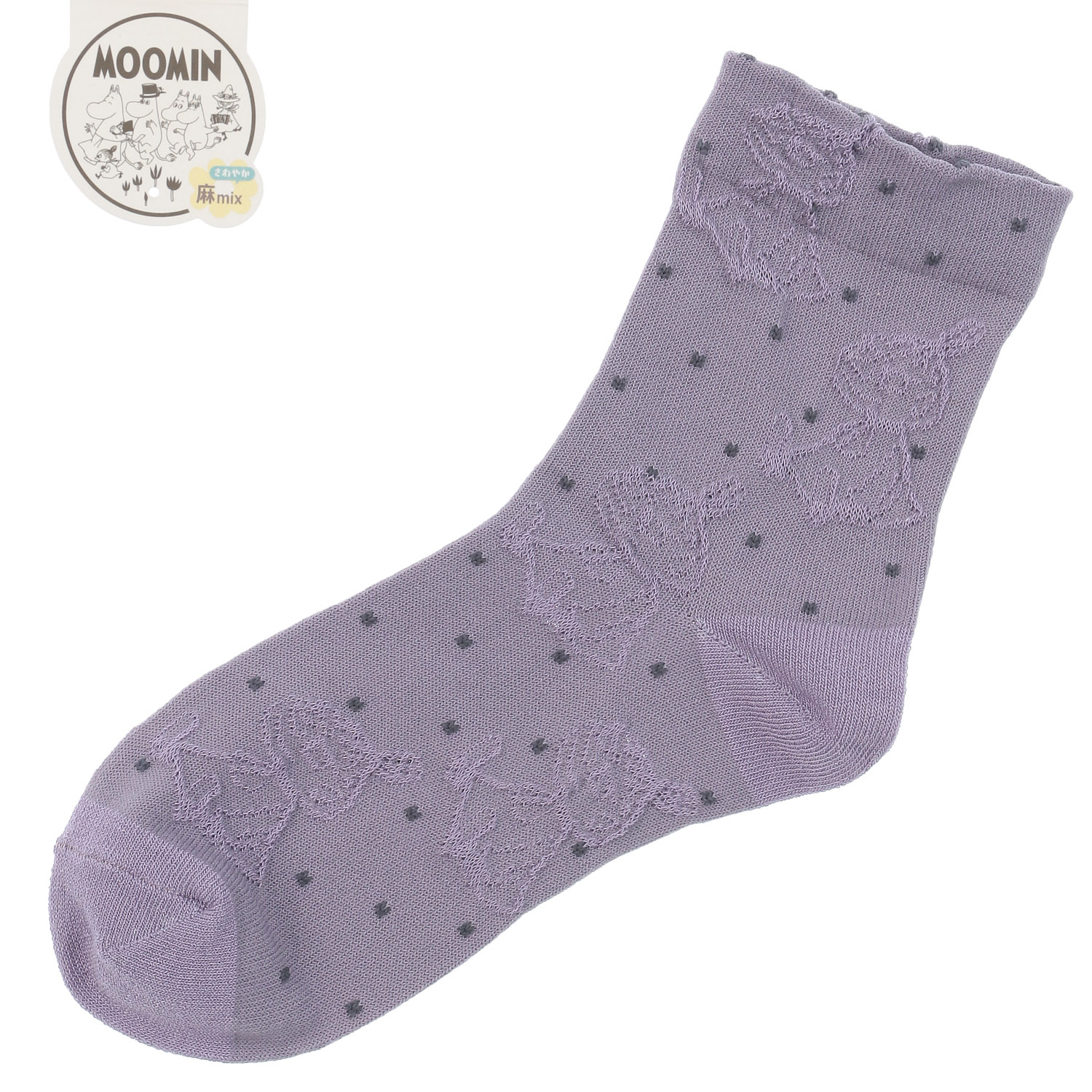 MOOMIN ロークルーソックス 逆スパミイドット - 画像5