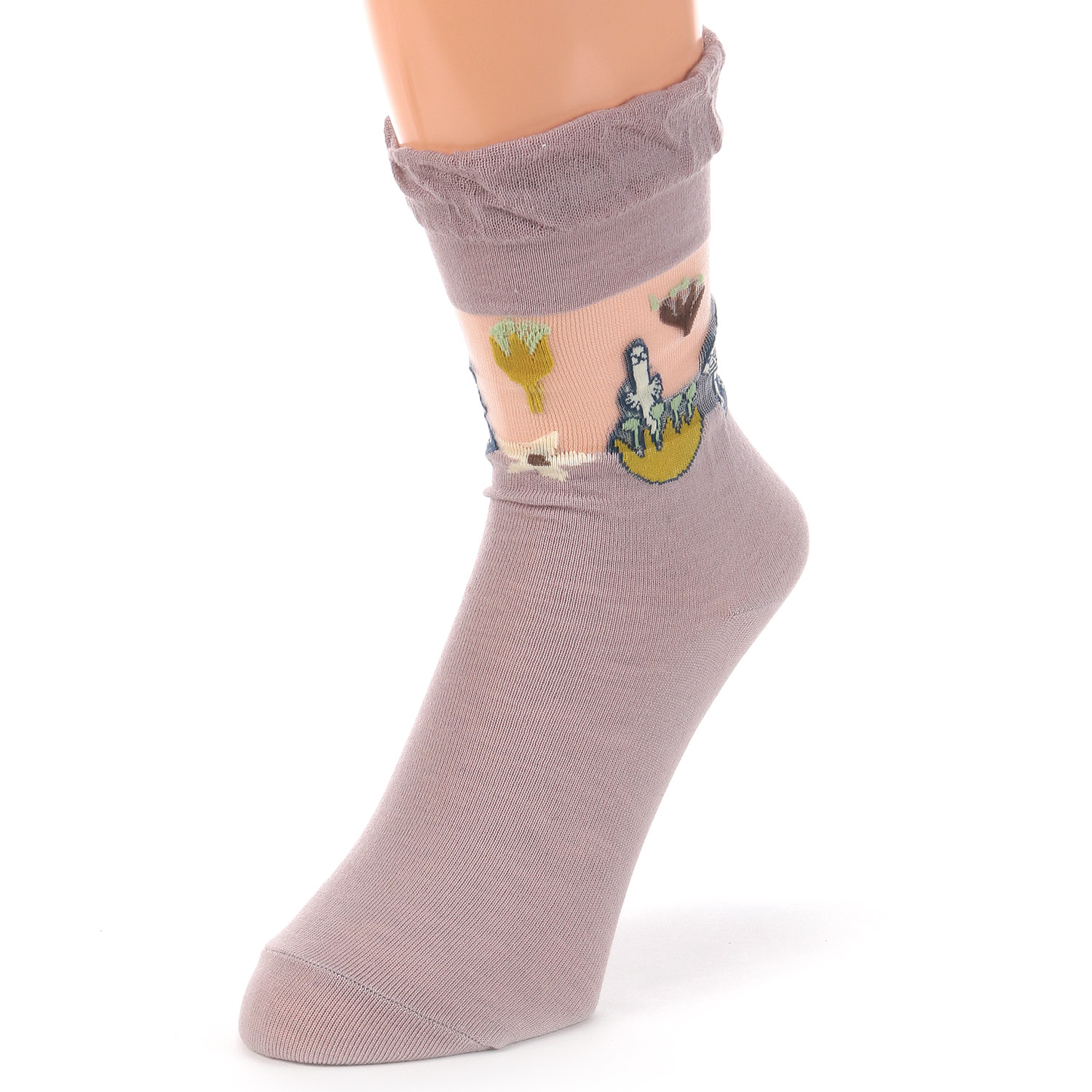 MOOMIN ロークルーソックス 部分シースル－ ニョロニョロミイ - 画像6