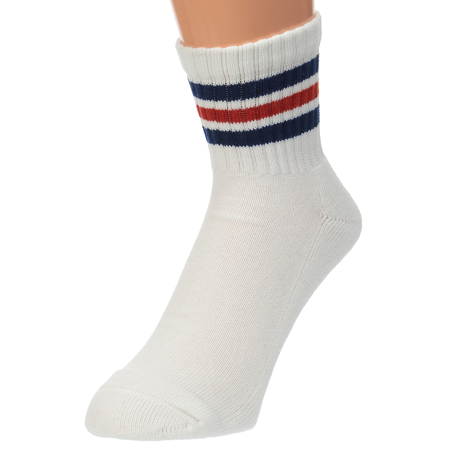 FRUIT OF THE LOOM／ フルーツオブザルーム  3足セット    クルー丈 ボーダー 靴下 - 画像2