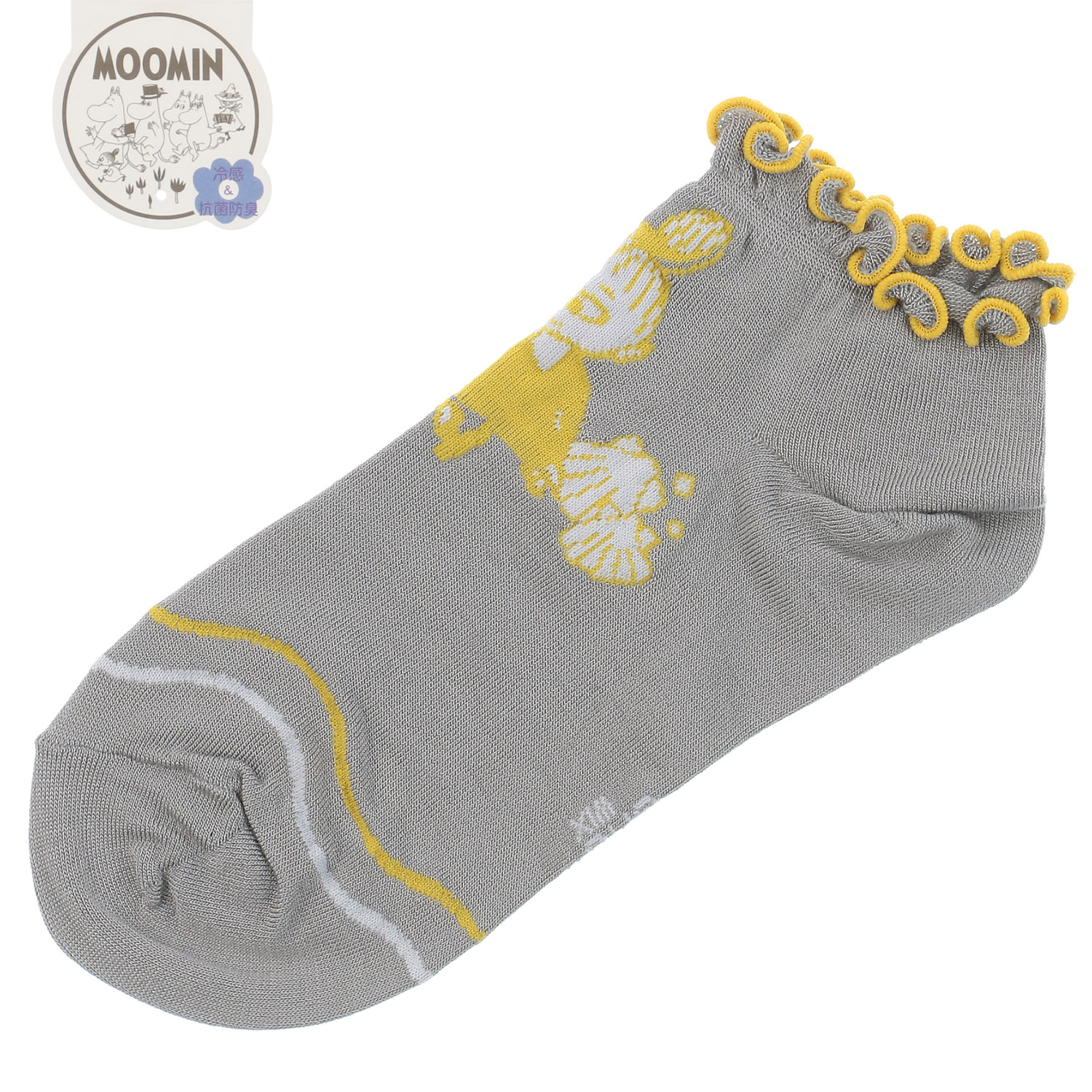 MOOMIN 冷感スニーカー丈ソックス メロウフラッグミイ柄 - 画像2