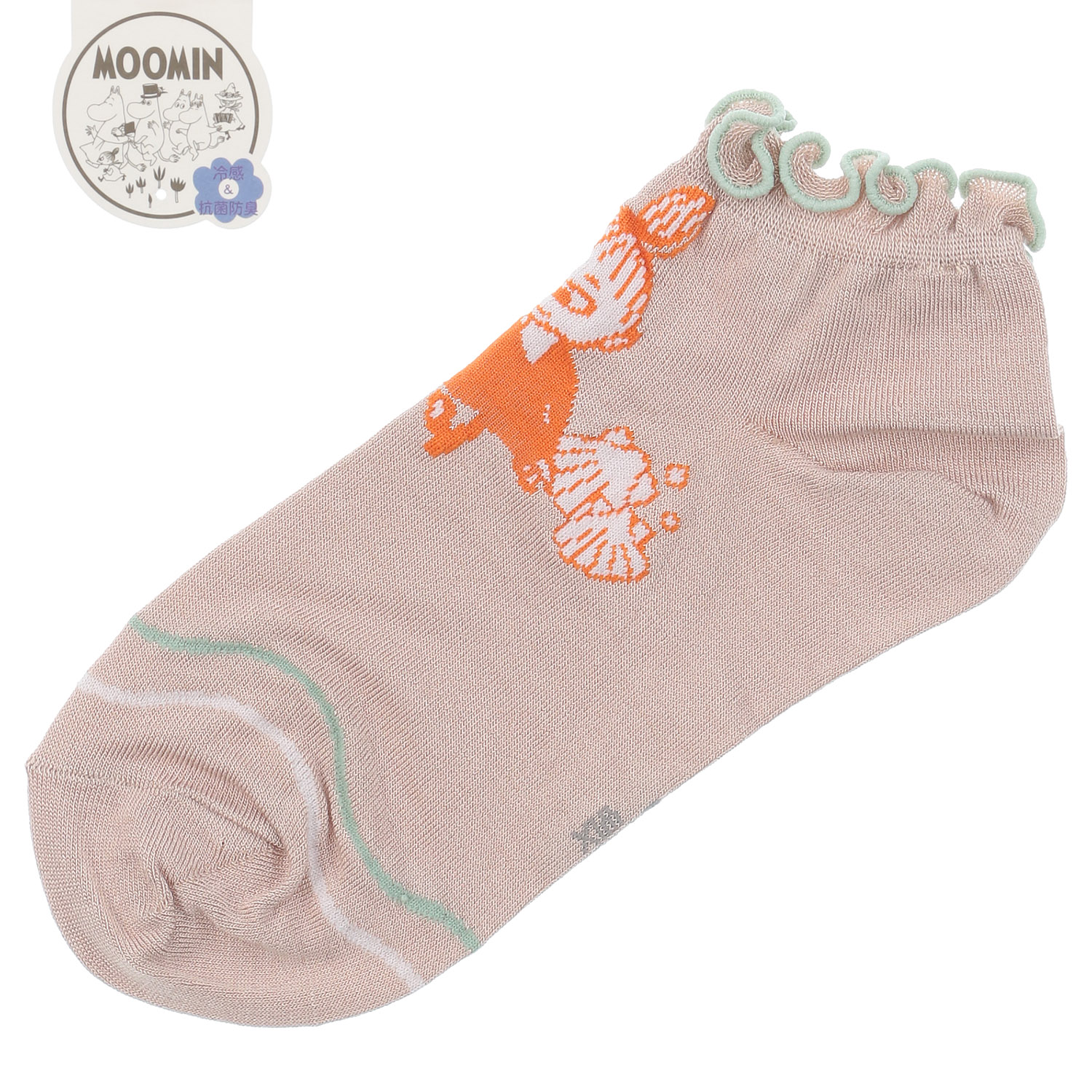MOOMIN 冷感スニーカー丈ソックス メロウフラッグミイ柄 - 画像5