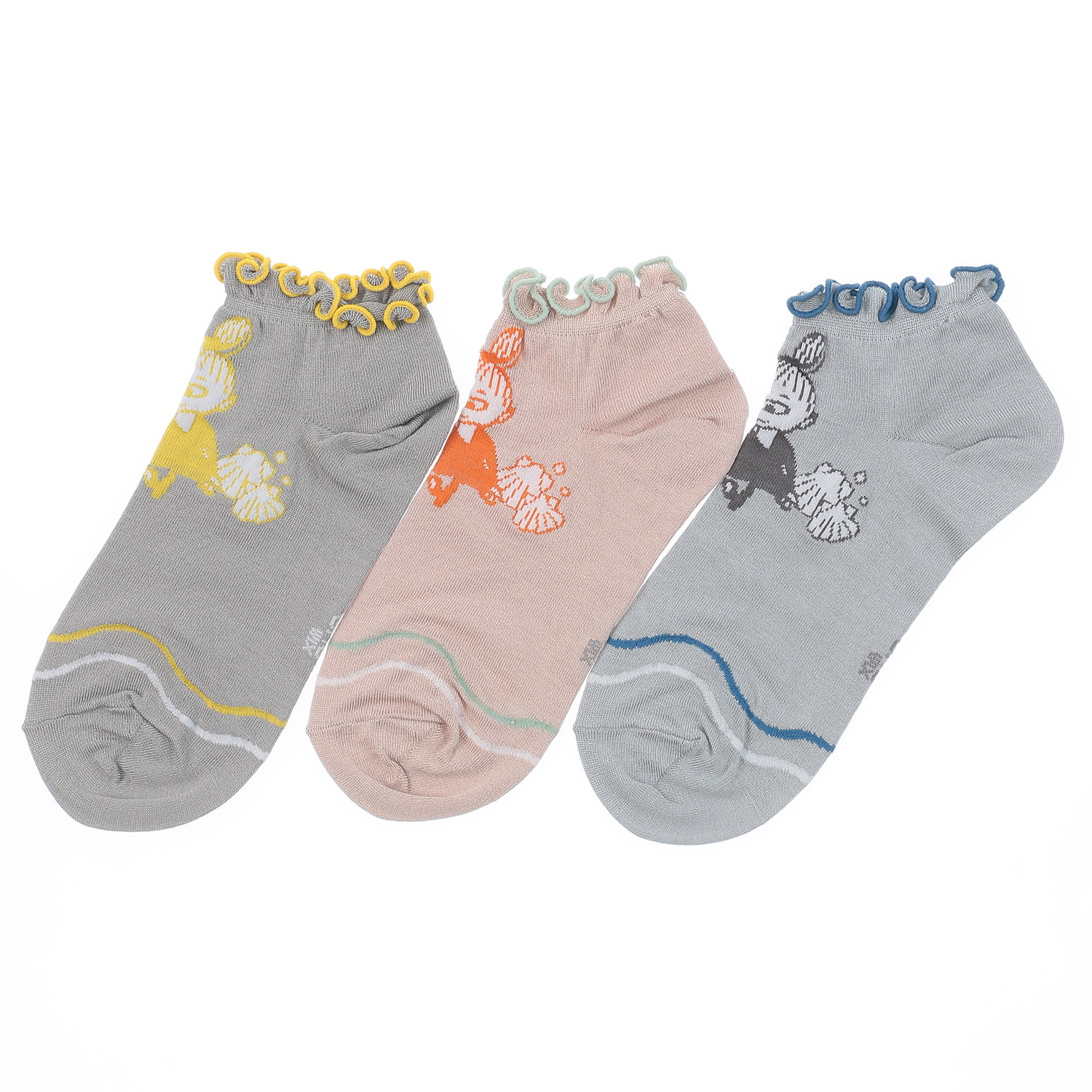 MOOMIN 冷感スニーカー丈ソックス メロウフラッグミイ柄