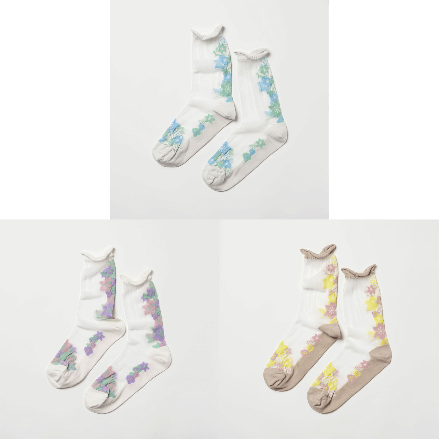 fromFシースルーソックス（Pieni kukka／小花） - 画像1