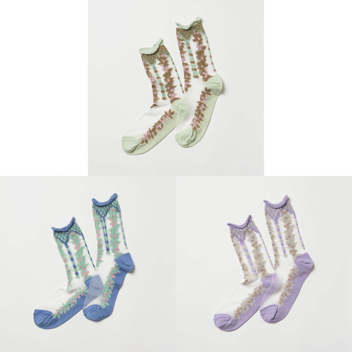 fromFシースルーソックス（Omenamarja／リンゴベリー）【在庫限り】 - 画像1