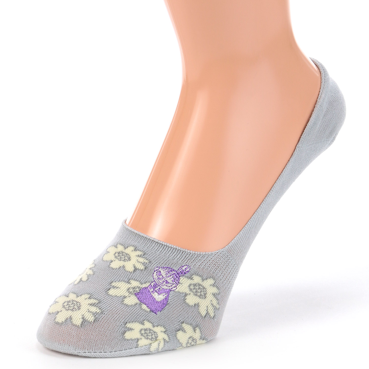 MOOMIN 冷感カバーソックス 花畑ミイ刺繍 - 画像3