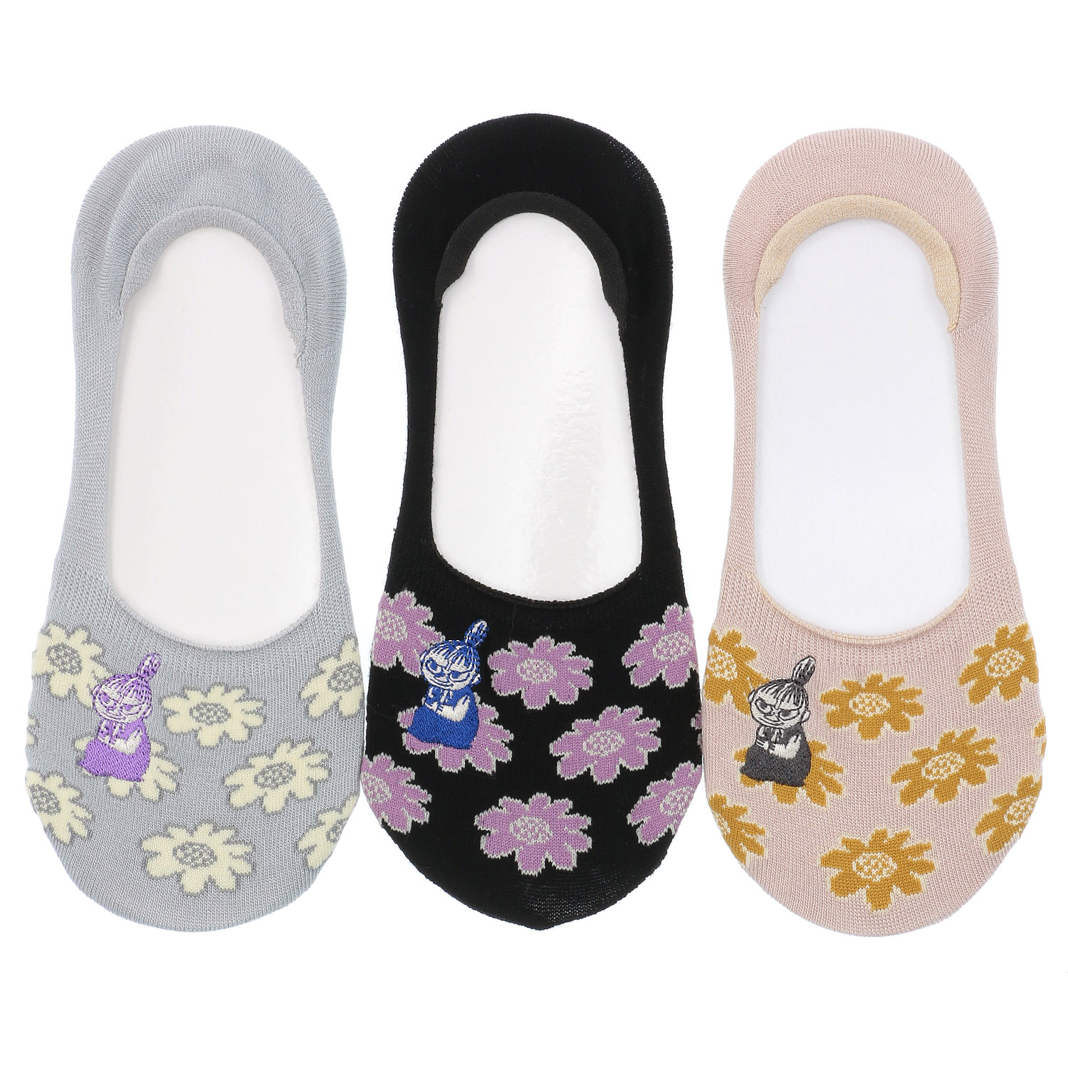 MOOMIN 冷感カバーソックス 花畑ミイ刺繍