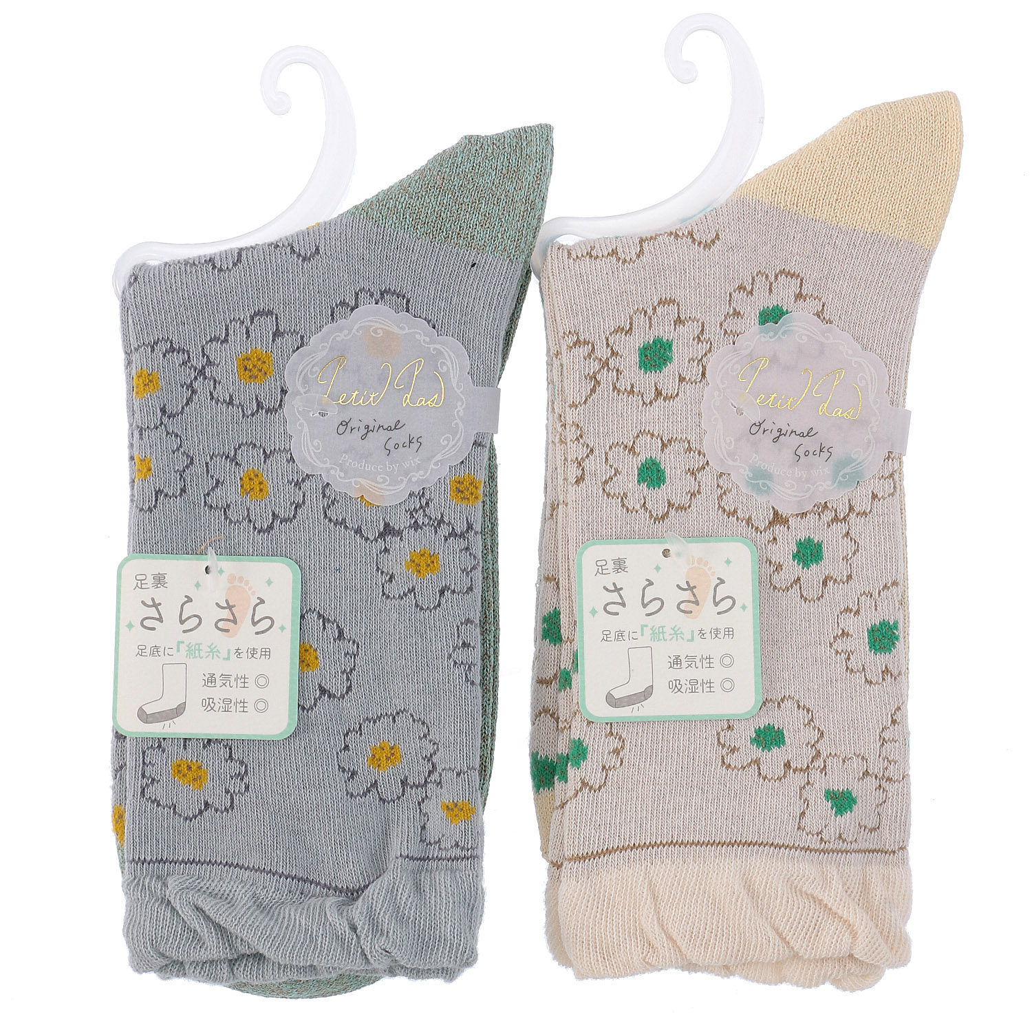 プティパ クルー丈 足底紙糸 マーガレット