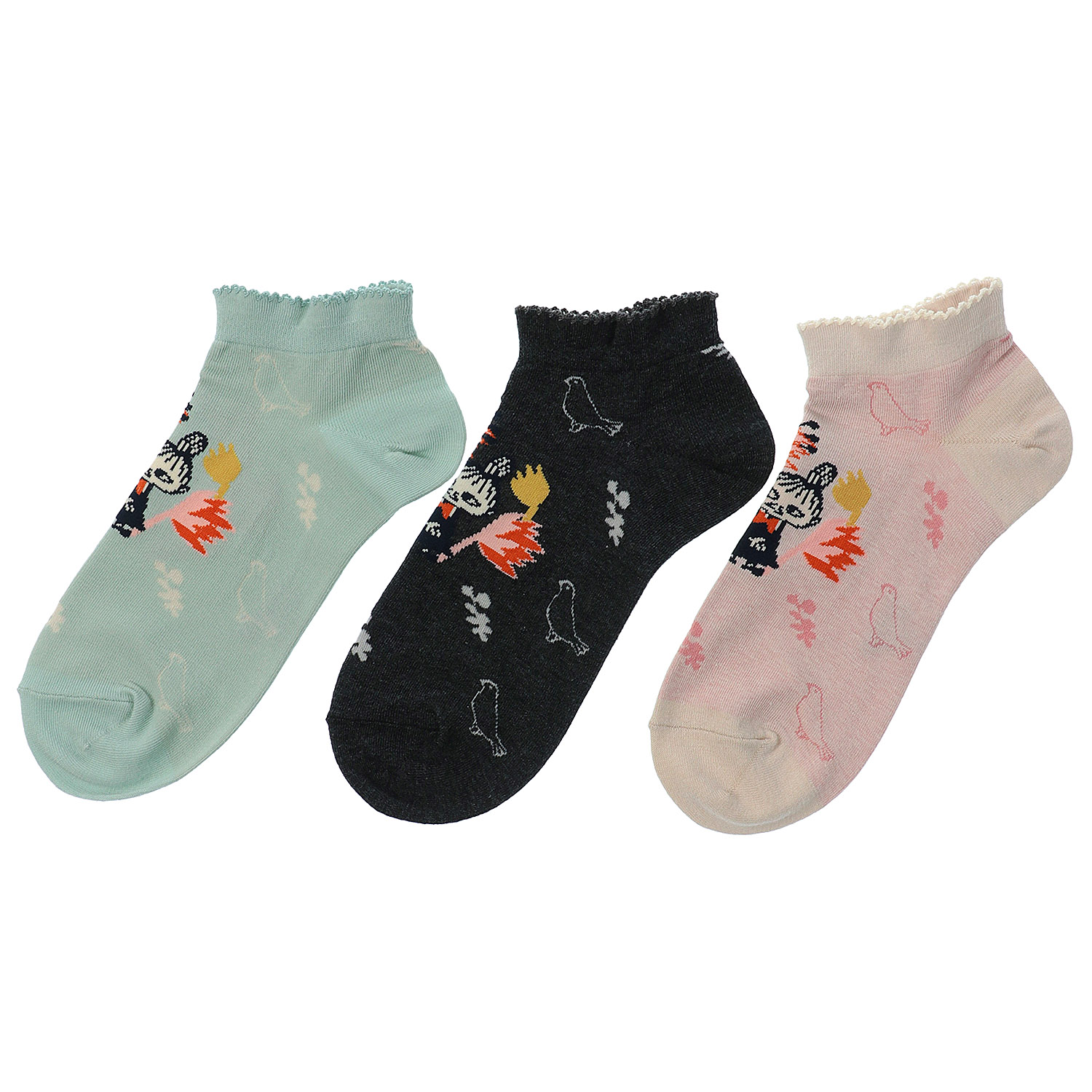 MOOMIN ミイフェア スニーカ－丈 ミイと鳥【在庫限り】