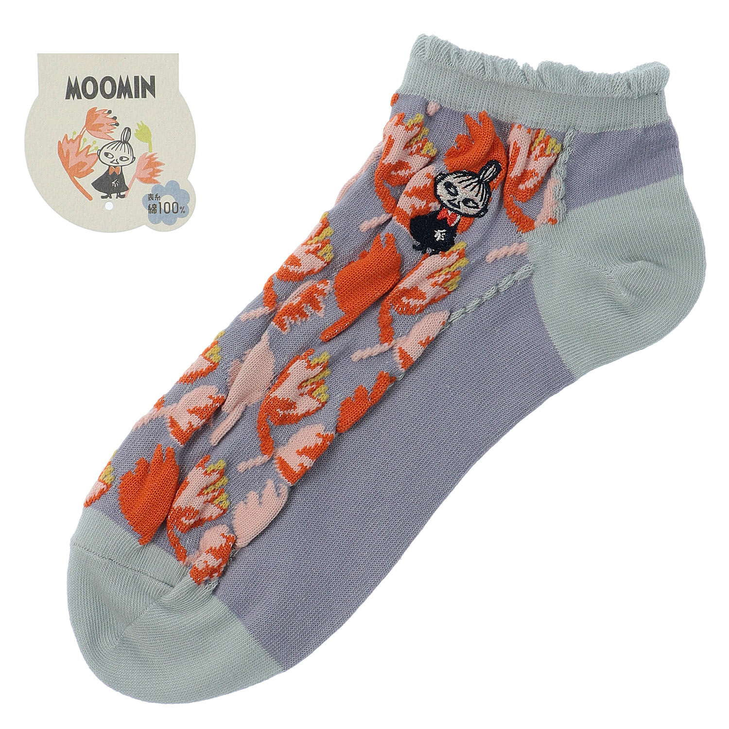 MOOMIN ミイフェア スニーカ－丈 お花ミイ刺繍【在庫限り】 - 画像4