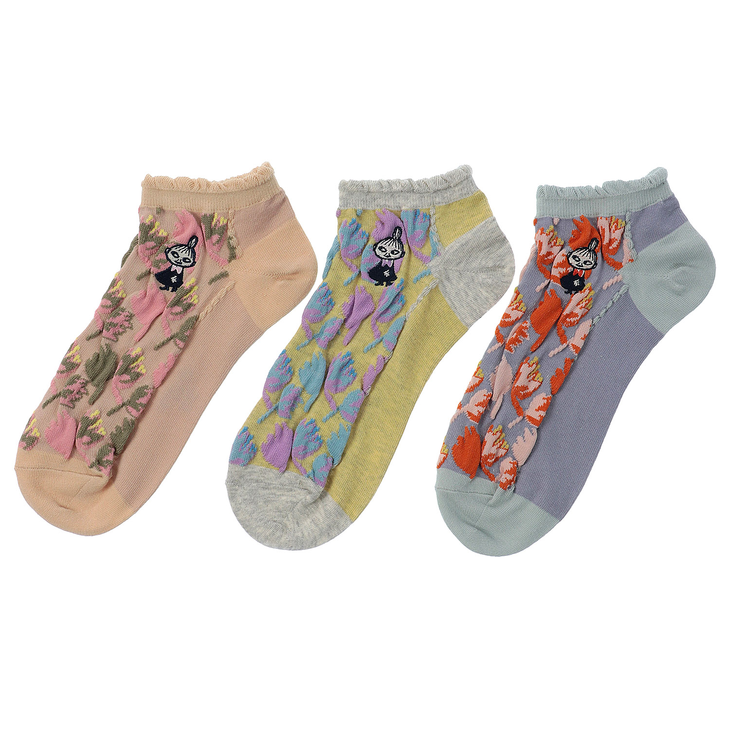 MOOMIN ミイフェア スニーカ－丈 お花ミイ刺繍【在庫限り】