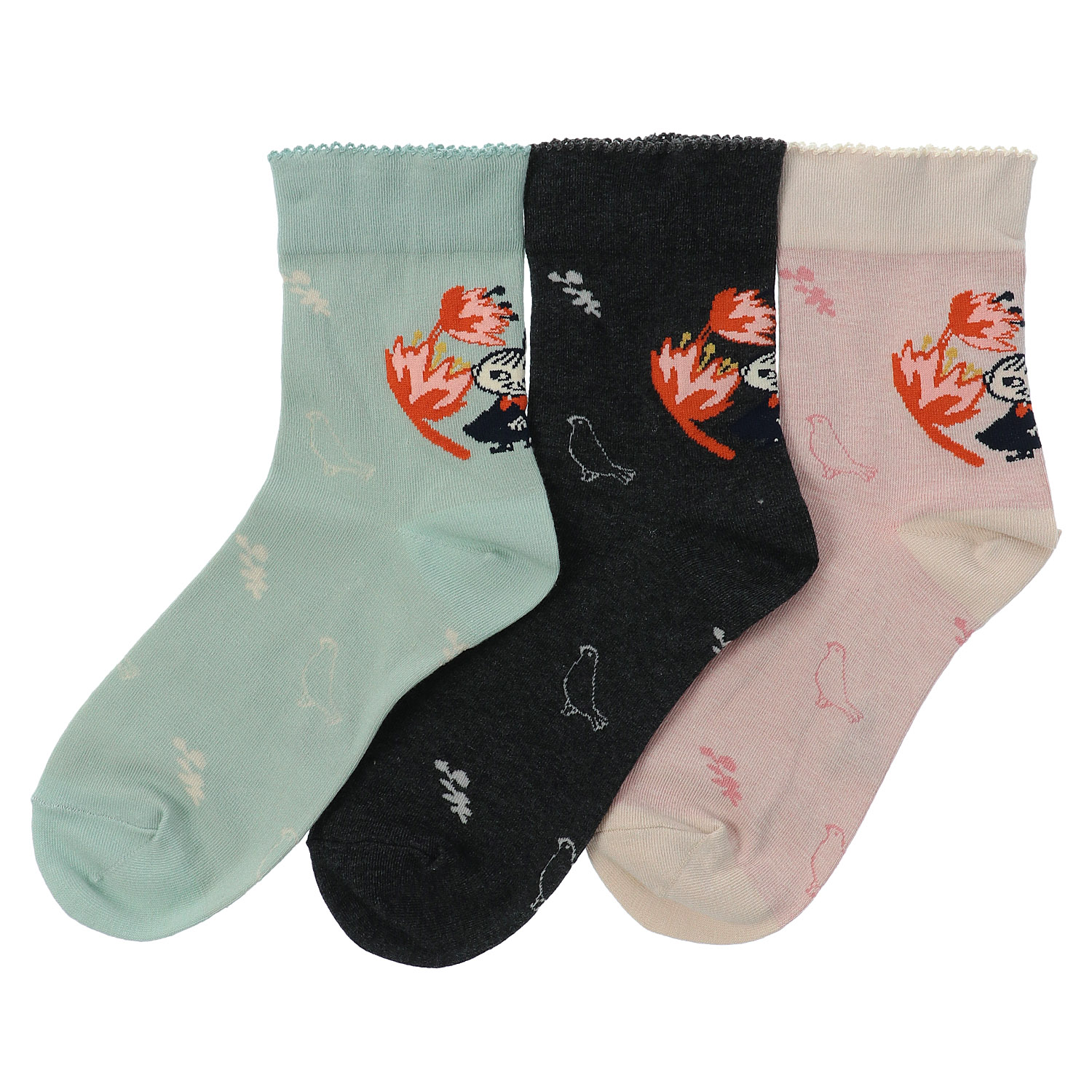 MOOMIN ミイフェア ロークルー丈 ミイと花 - 画像1