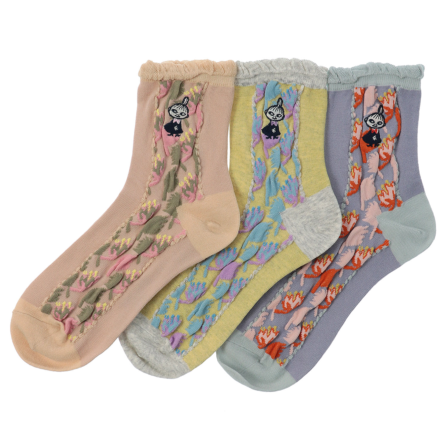 MOOMIN ミイフェア ロークルー丈 お花 ミイ刺繍