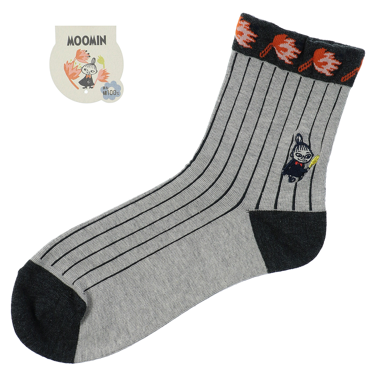 MOOMIN ミイフェア ロークルー丈 ストライプ ミイ刺繍 - 画像2