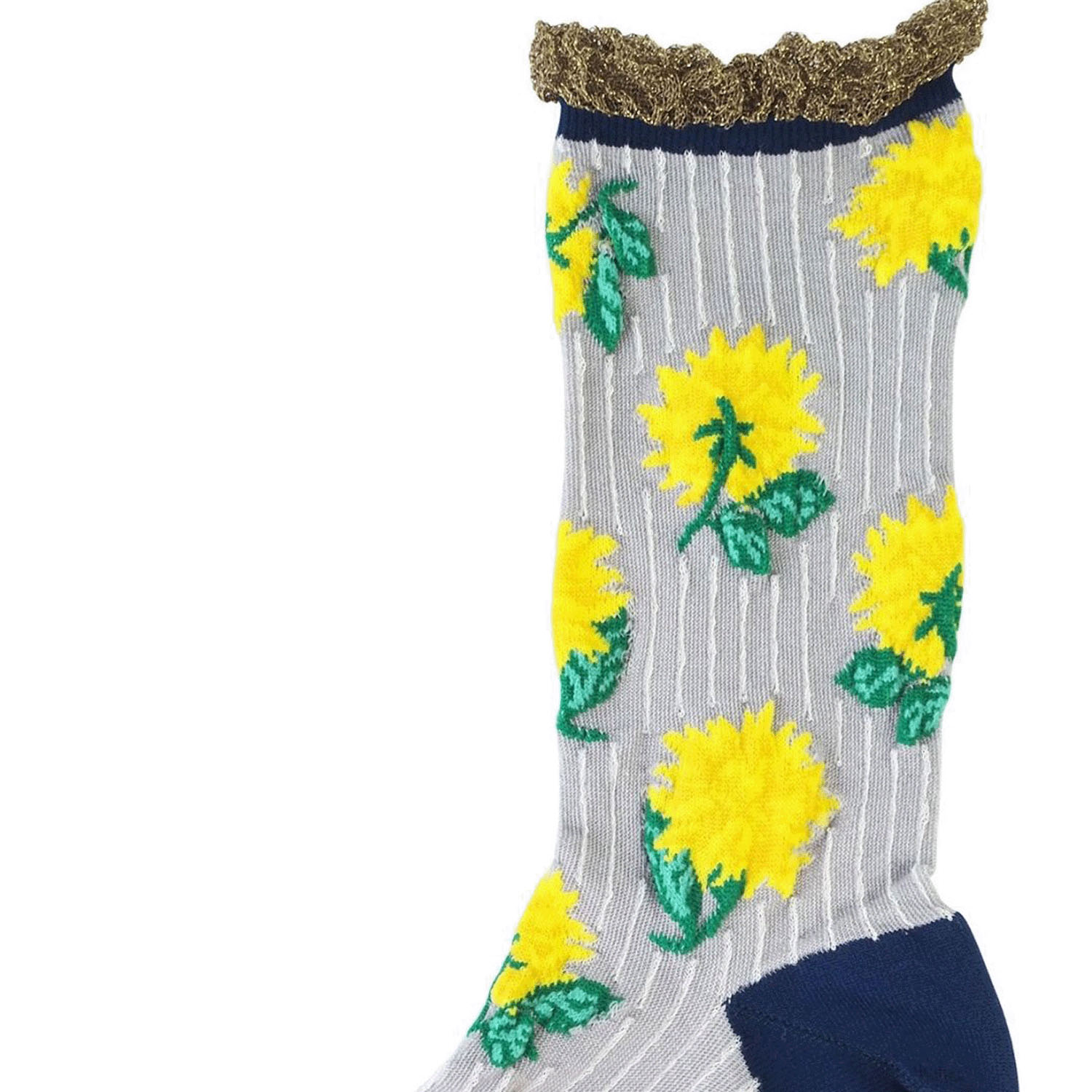 andeotte ハイゲージクルーソックス BLOOM - 画像3